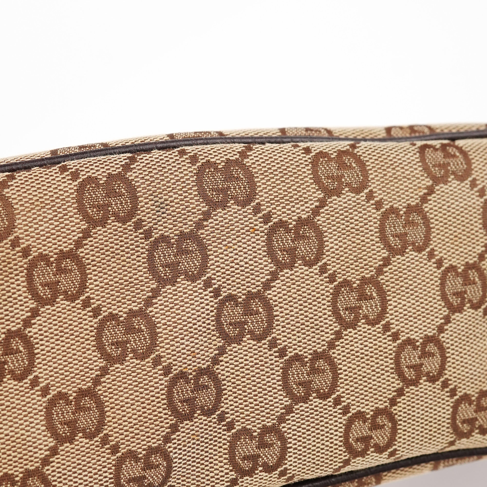 07198 Beige Brown GG Boat Pochette