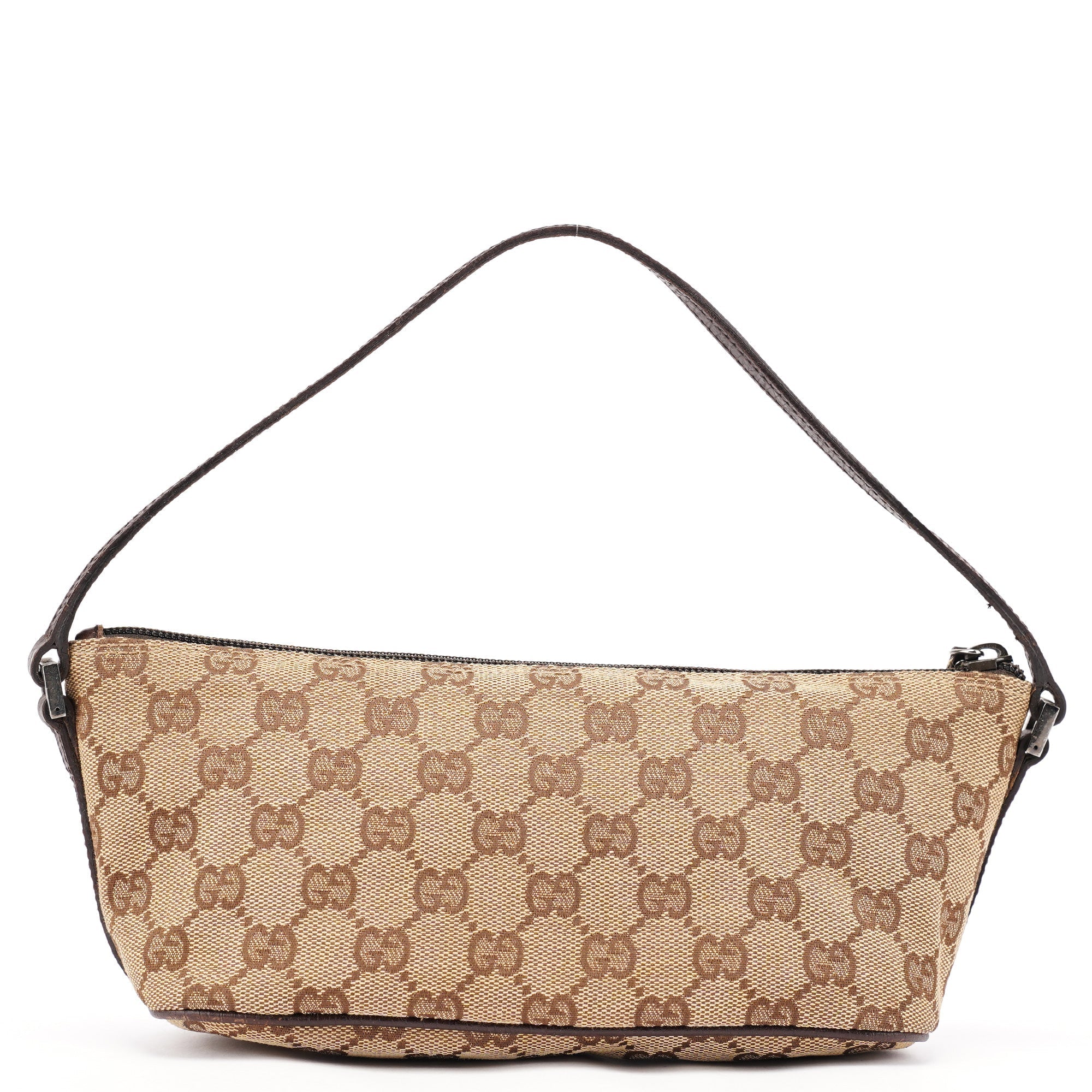 07198 Beige Brown GG Boat Pochette