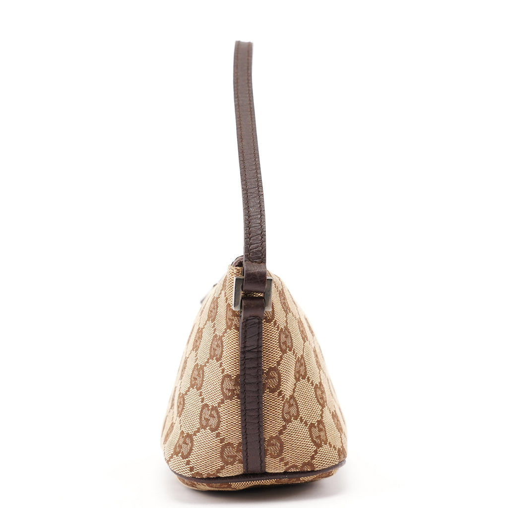 07198 Beige Brown GG Boat Pochette
