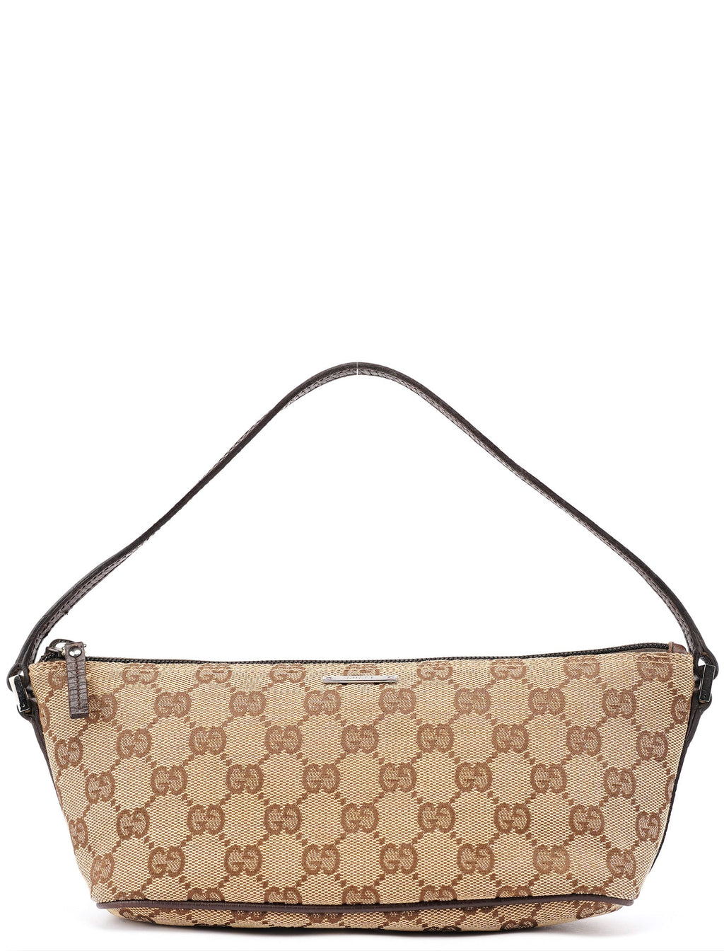 07198 Beige Brown GG Boat Pochette
