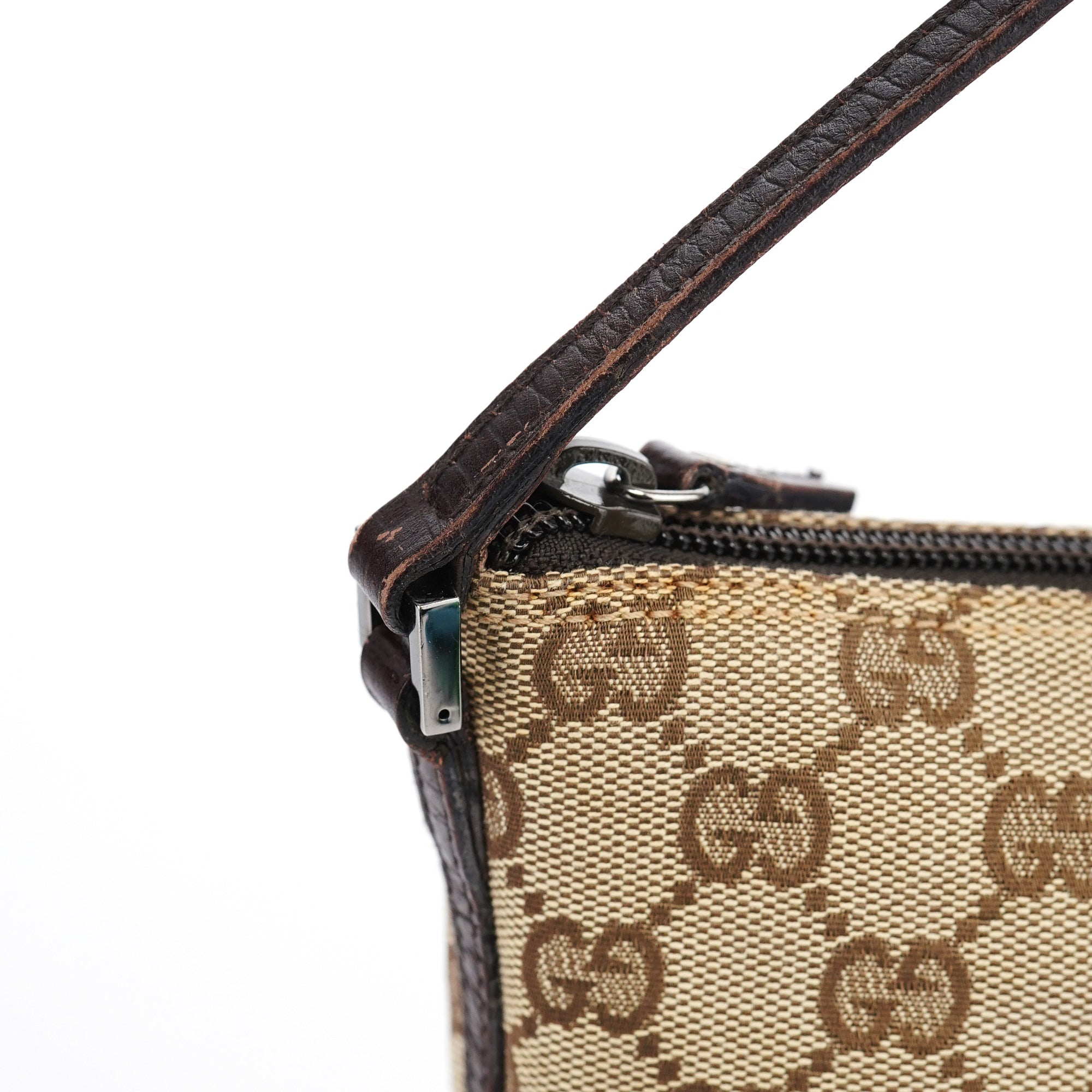 07198 Beige Brown GG Boat Pochette
