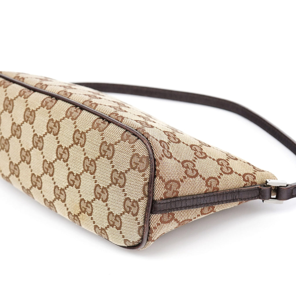 07198 Beige Brown GG Boat Pochette