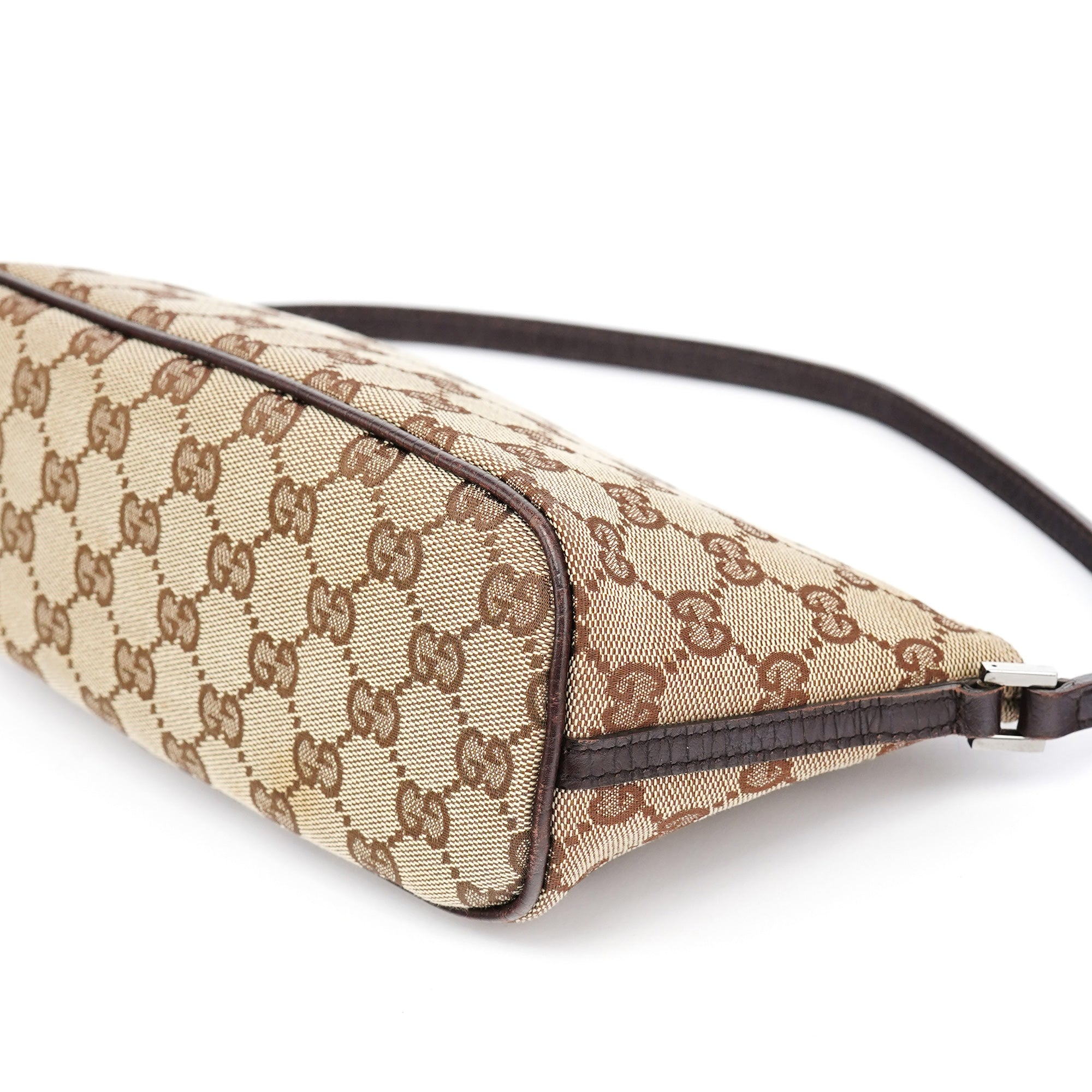 07198 Beige Brown GG Boat Pochette