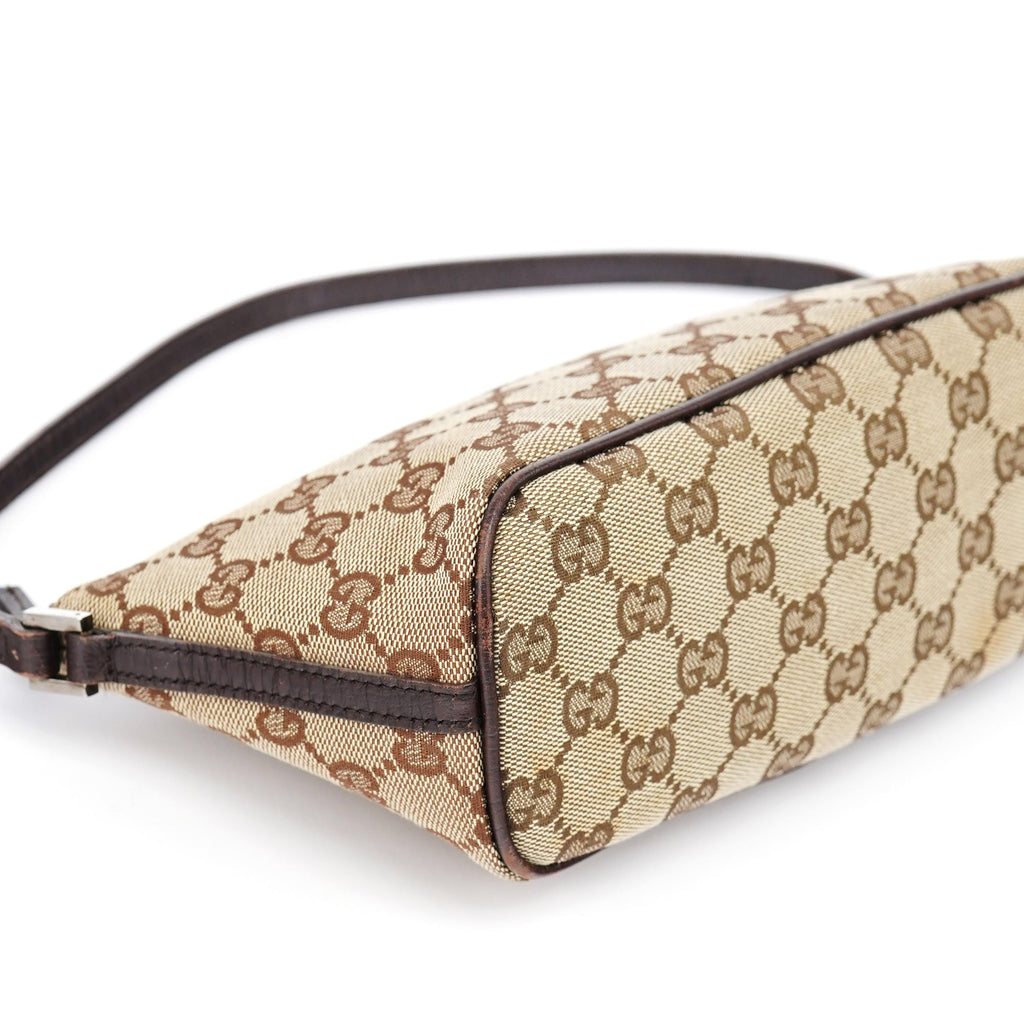07198 Beige Brown GG Boat Pochette