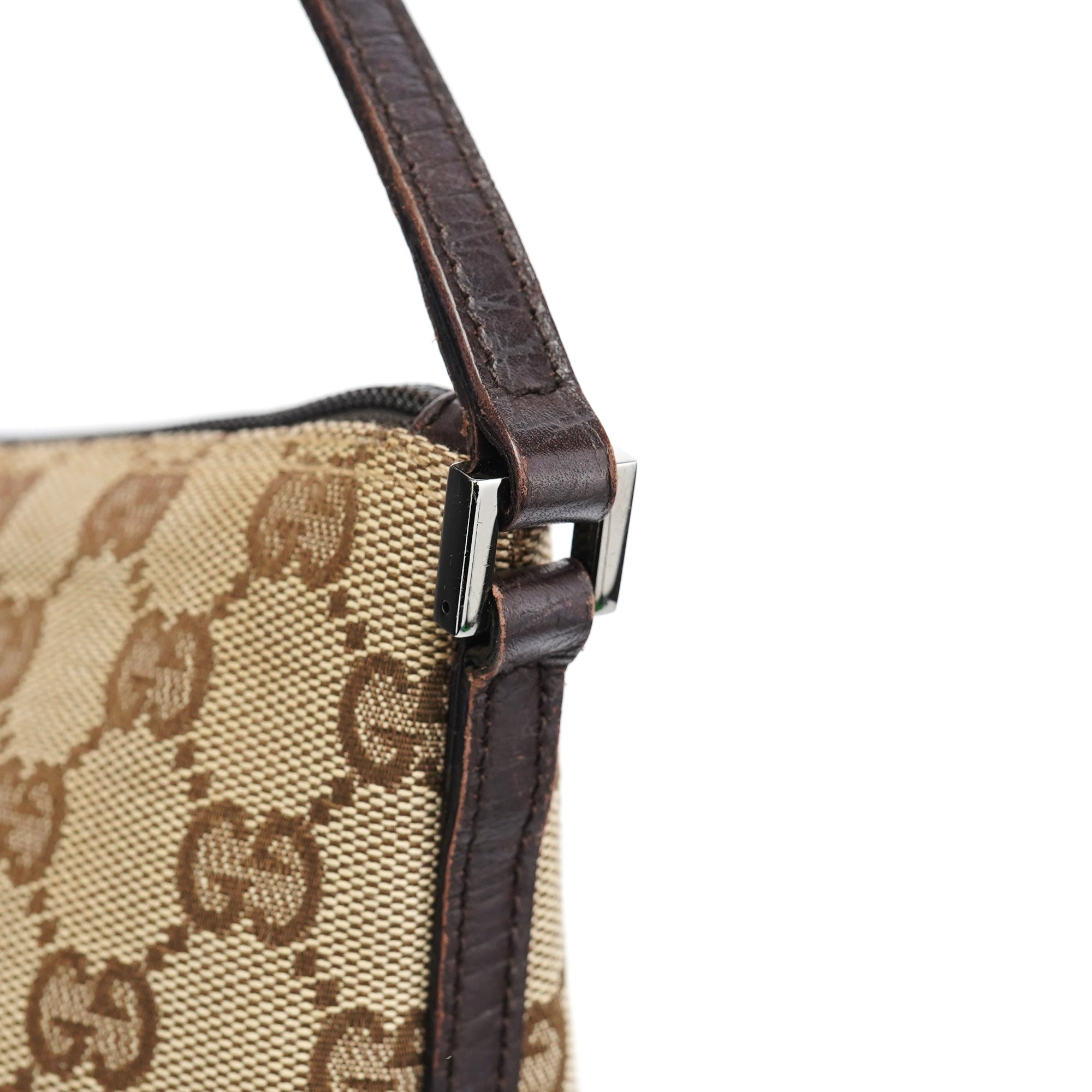 07198 Beige Brown GG Boat Pochette