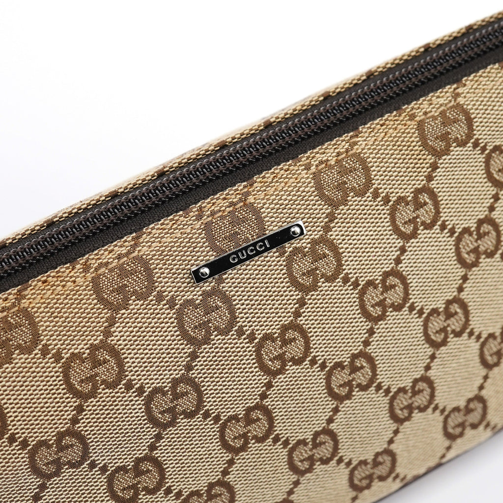 07198 Beige Brown GG Boat Pochette