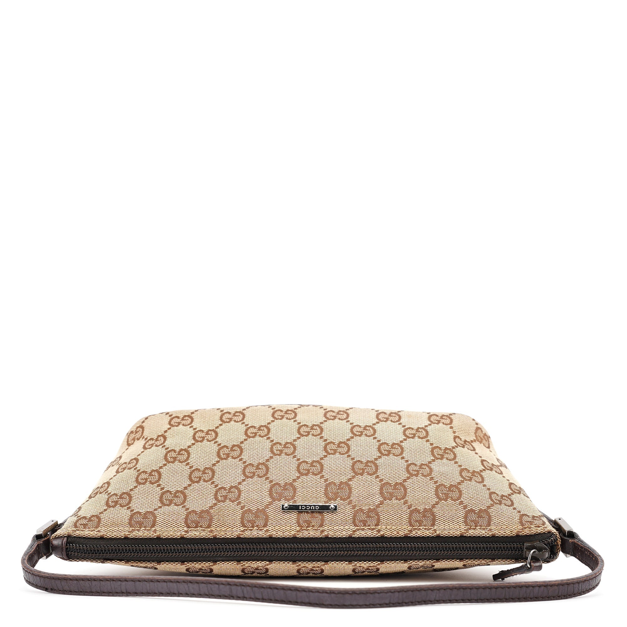 07198 Beige Brown GG Boat Pochette