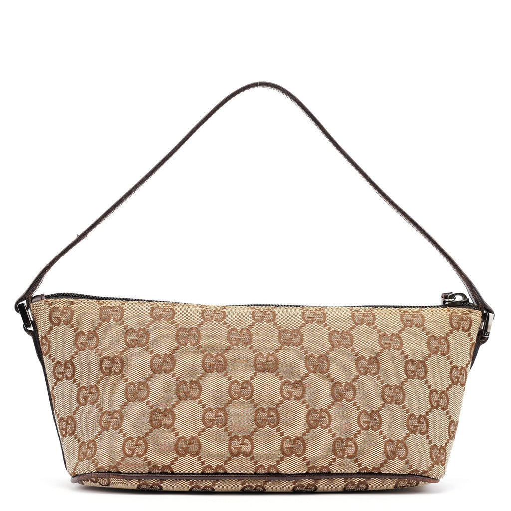07198 Beige Brown GG Boat Pochette