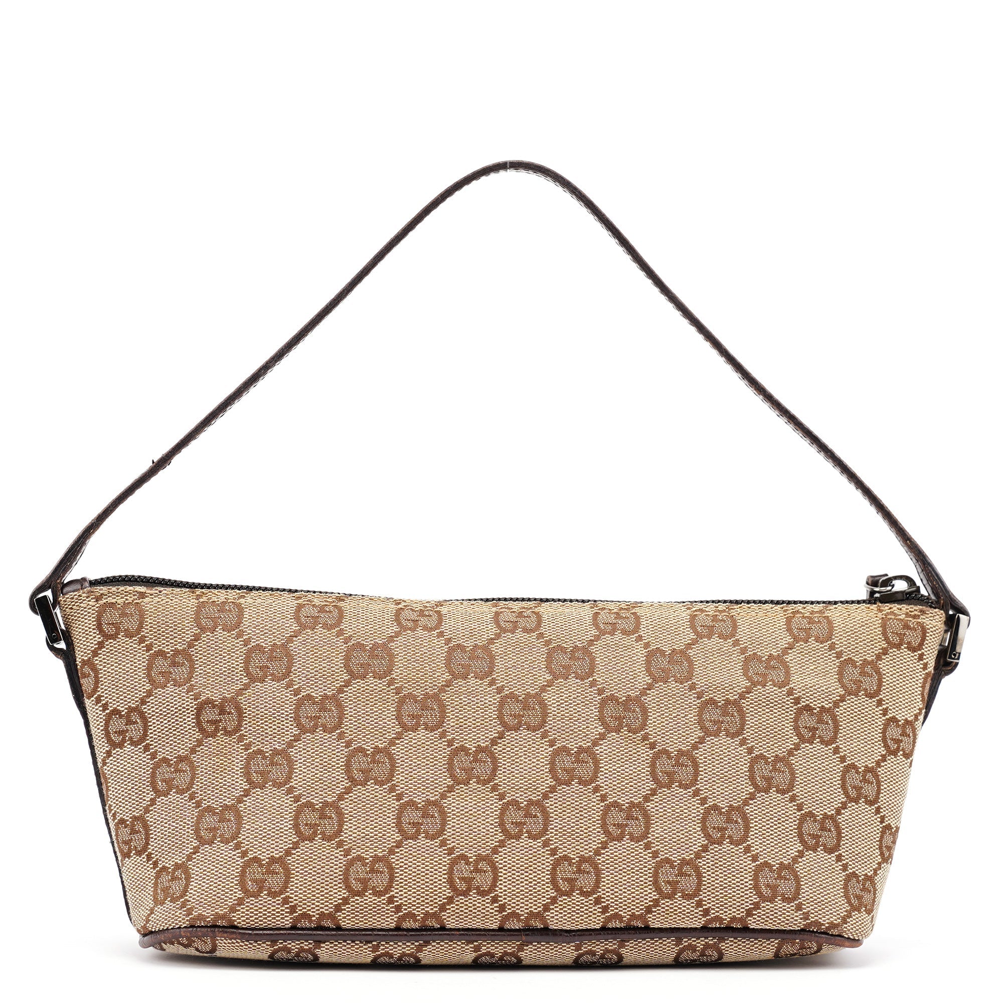 07198 Beige Brown GG Boat Pochette