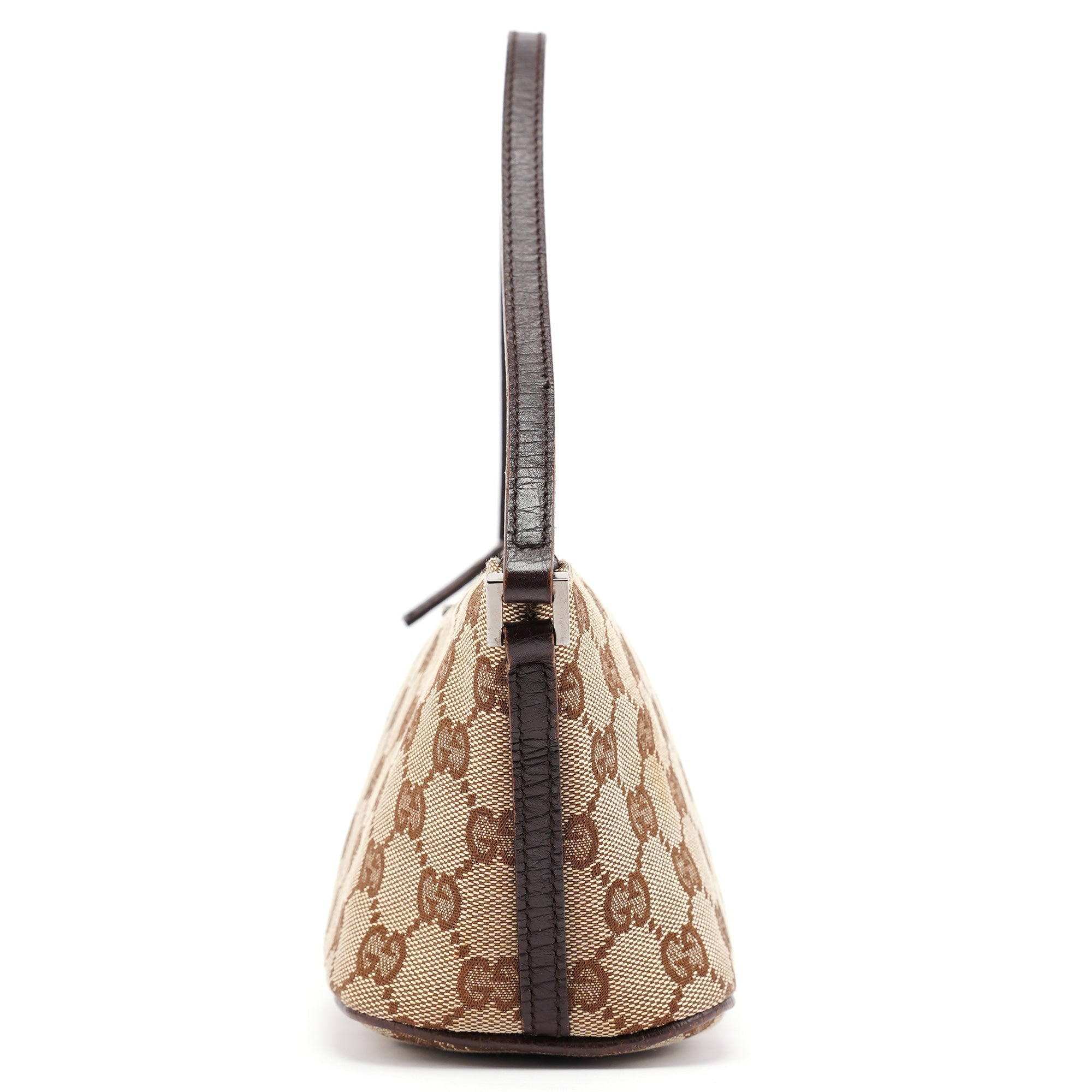07198 Beige Brown GG Boat Pochette