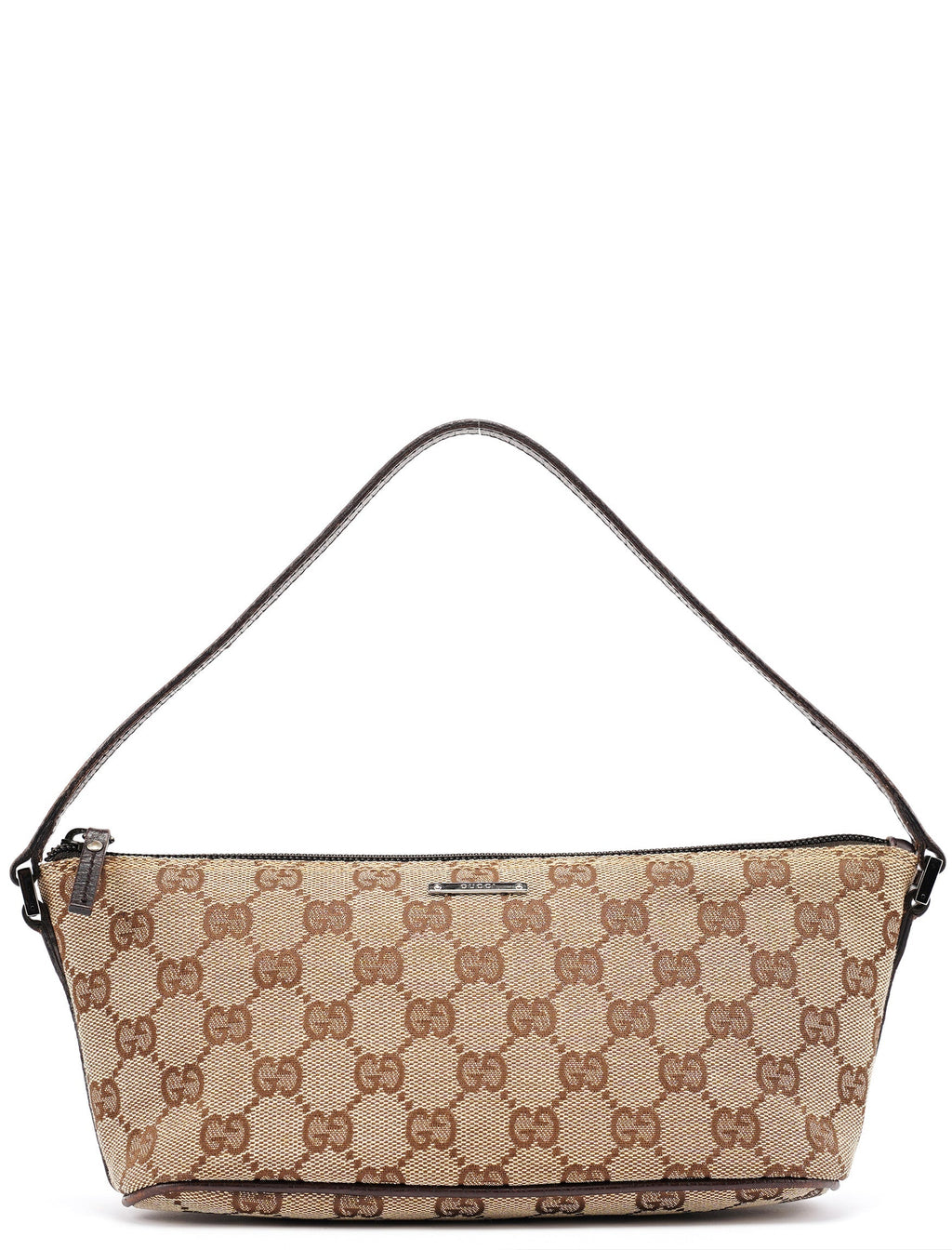 07198 Beige Brown GG Boat Pochette