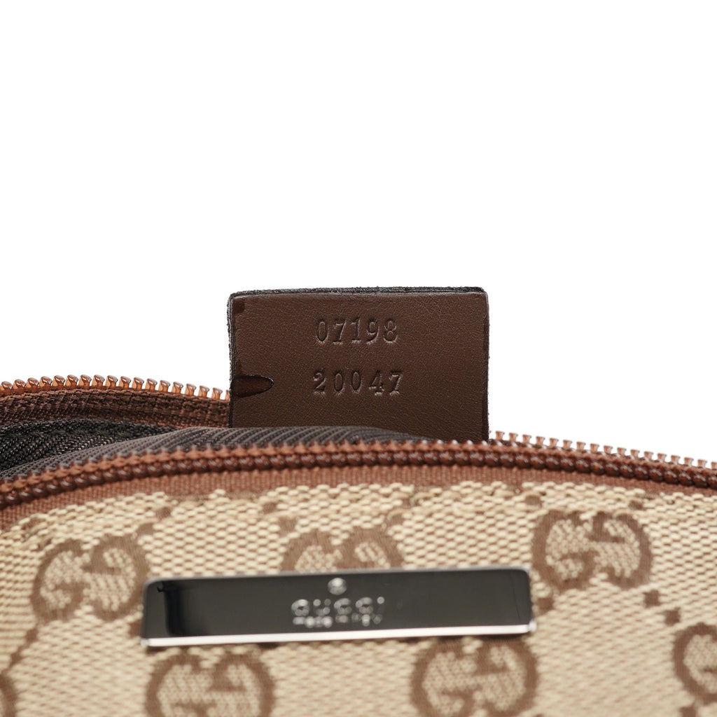 07198 Beige Brown GG Boat Pochette