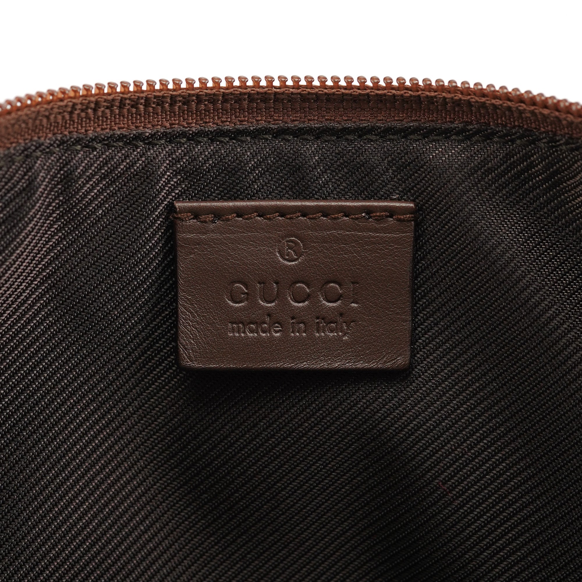 07198 Beige Brown GG Boat Pochette