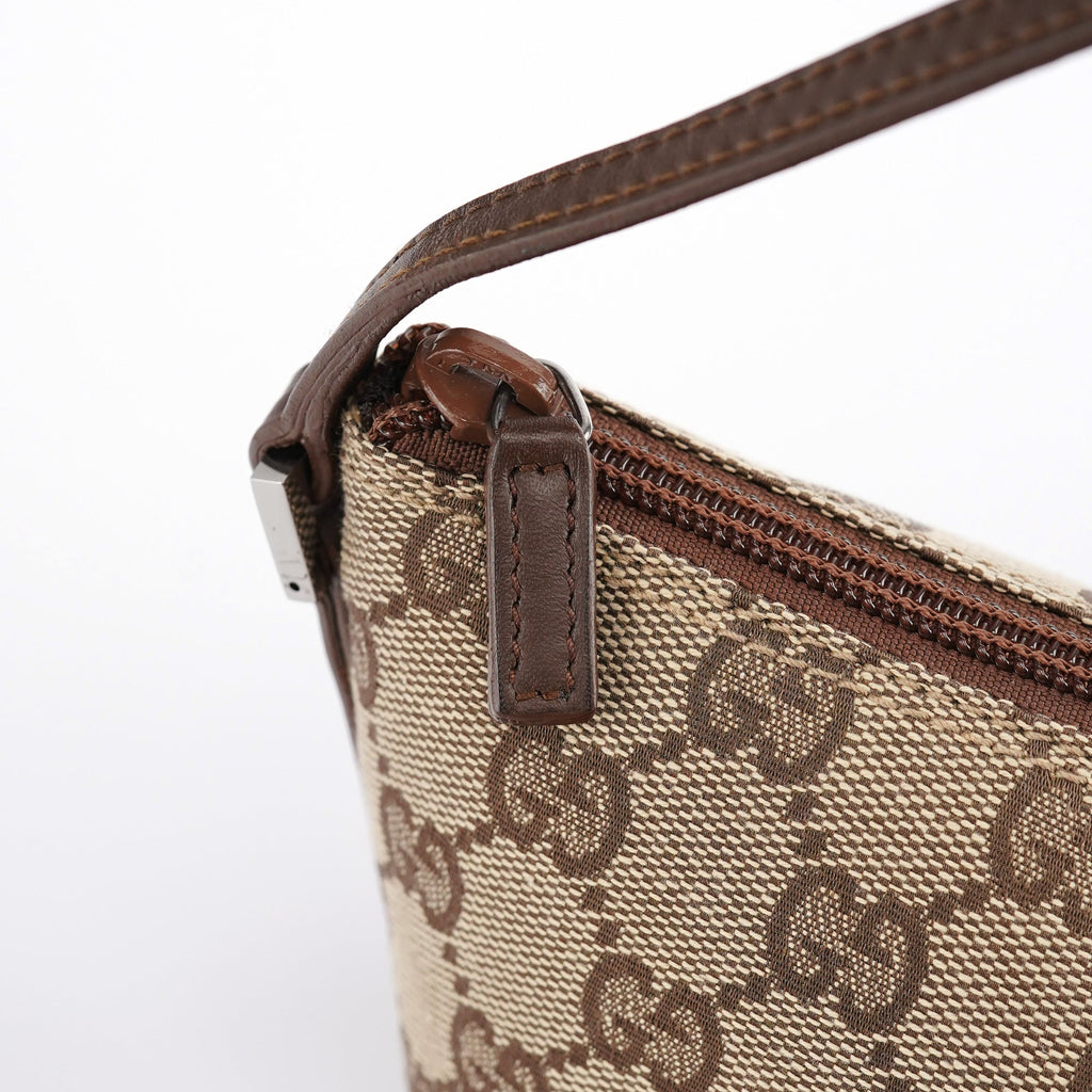 07198 Beige Brown GG Boat Pochette
