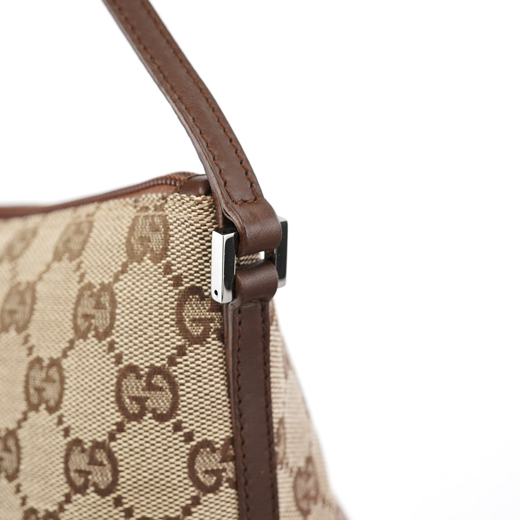 07198 Beige Brown GG Boat Pochette