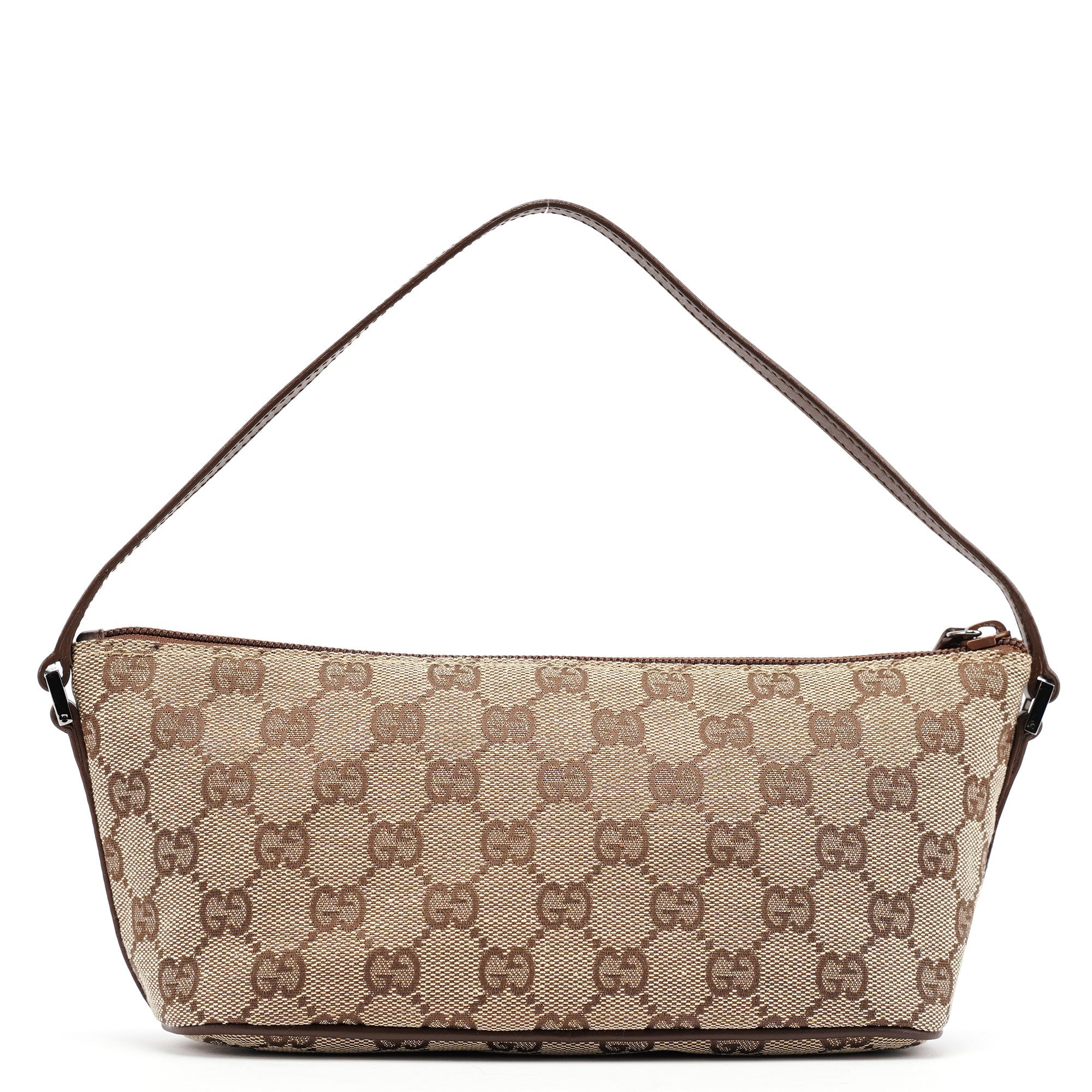07198 Beige Brown GG Boat Pochette