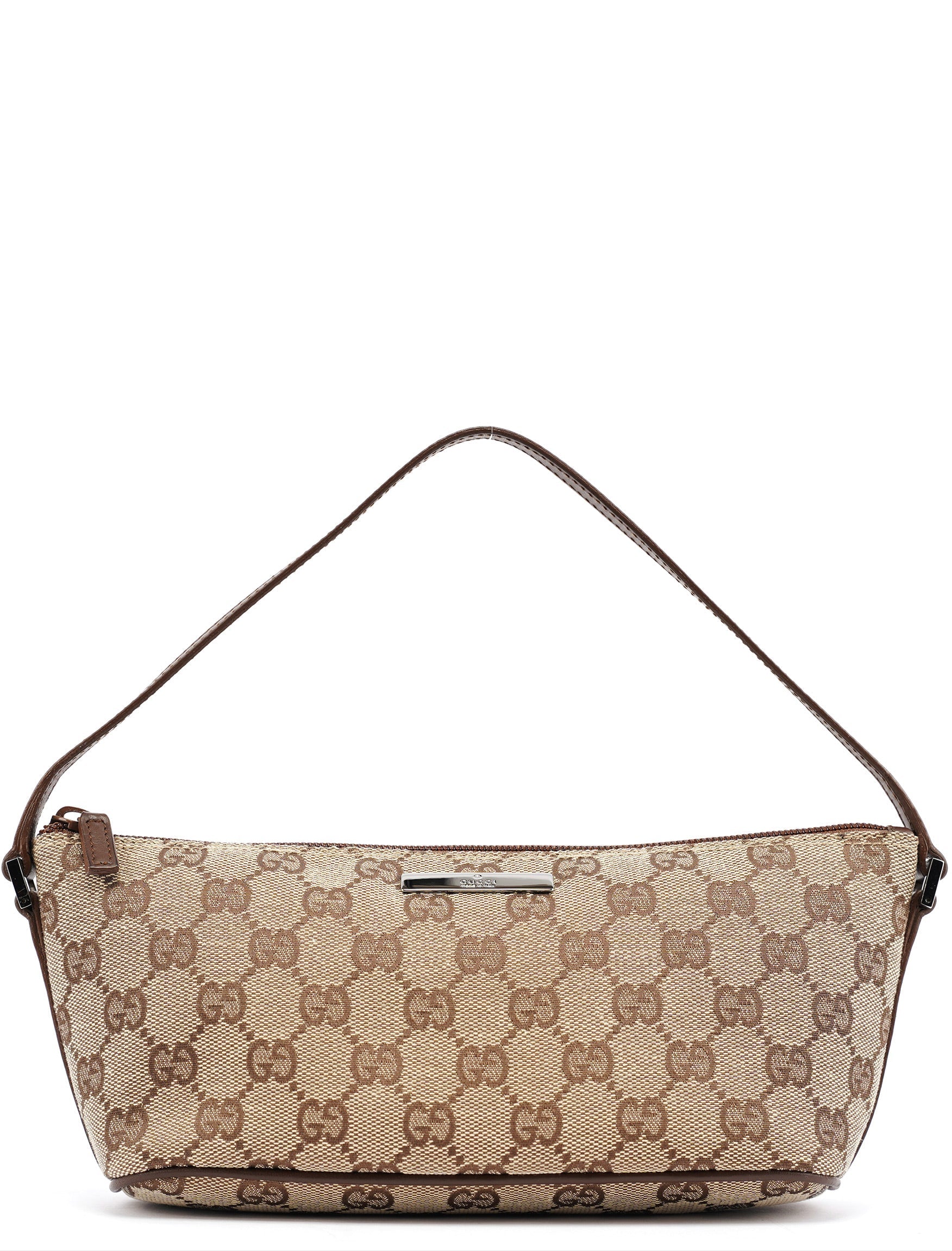 07198 Beige Brown GG Boat Pochette
