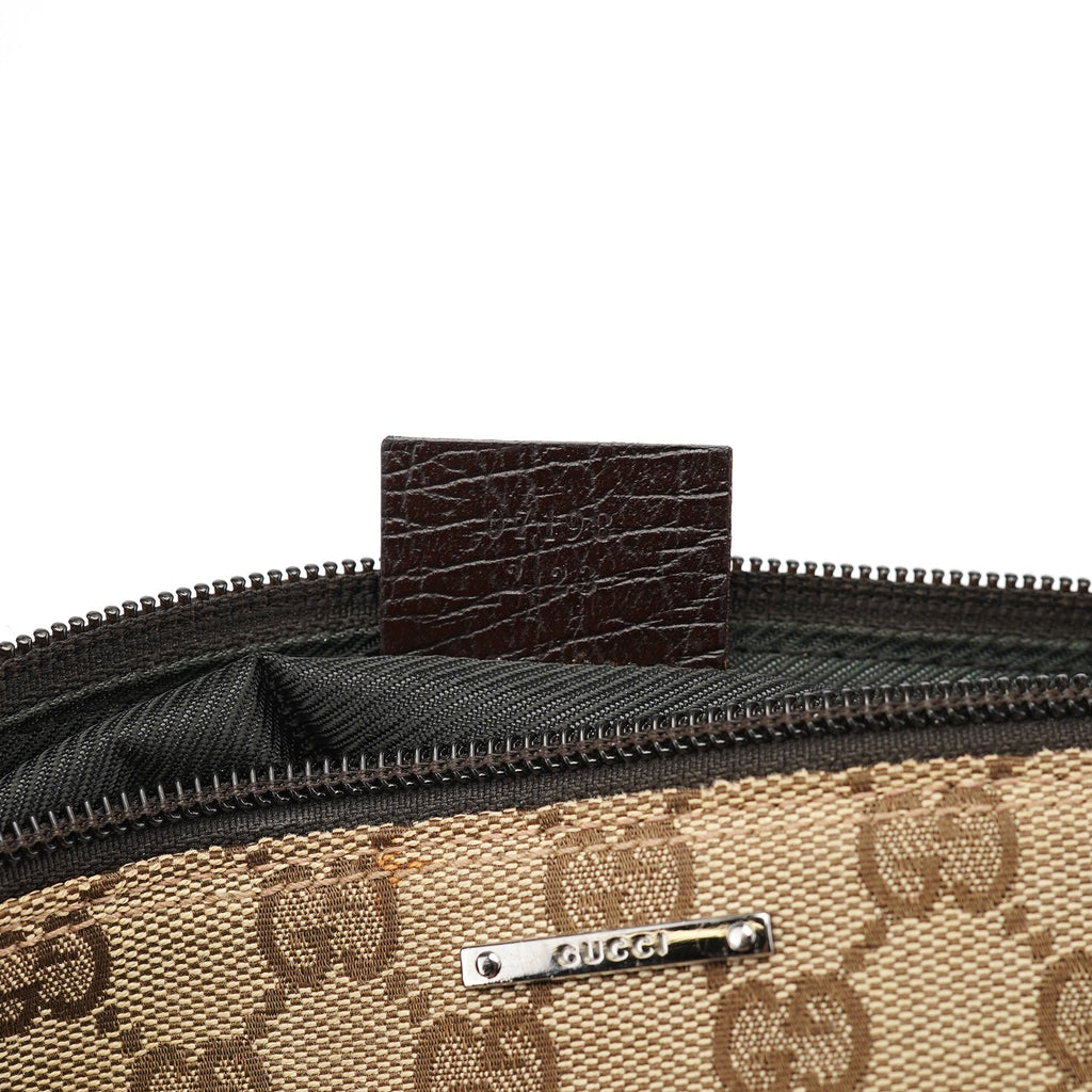 07198 Beige Brown GG Boat Pochette