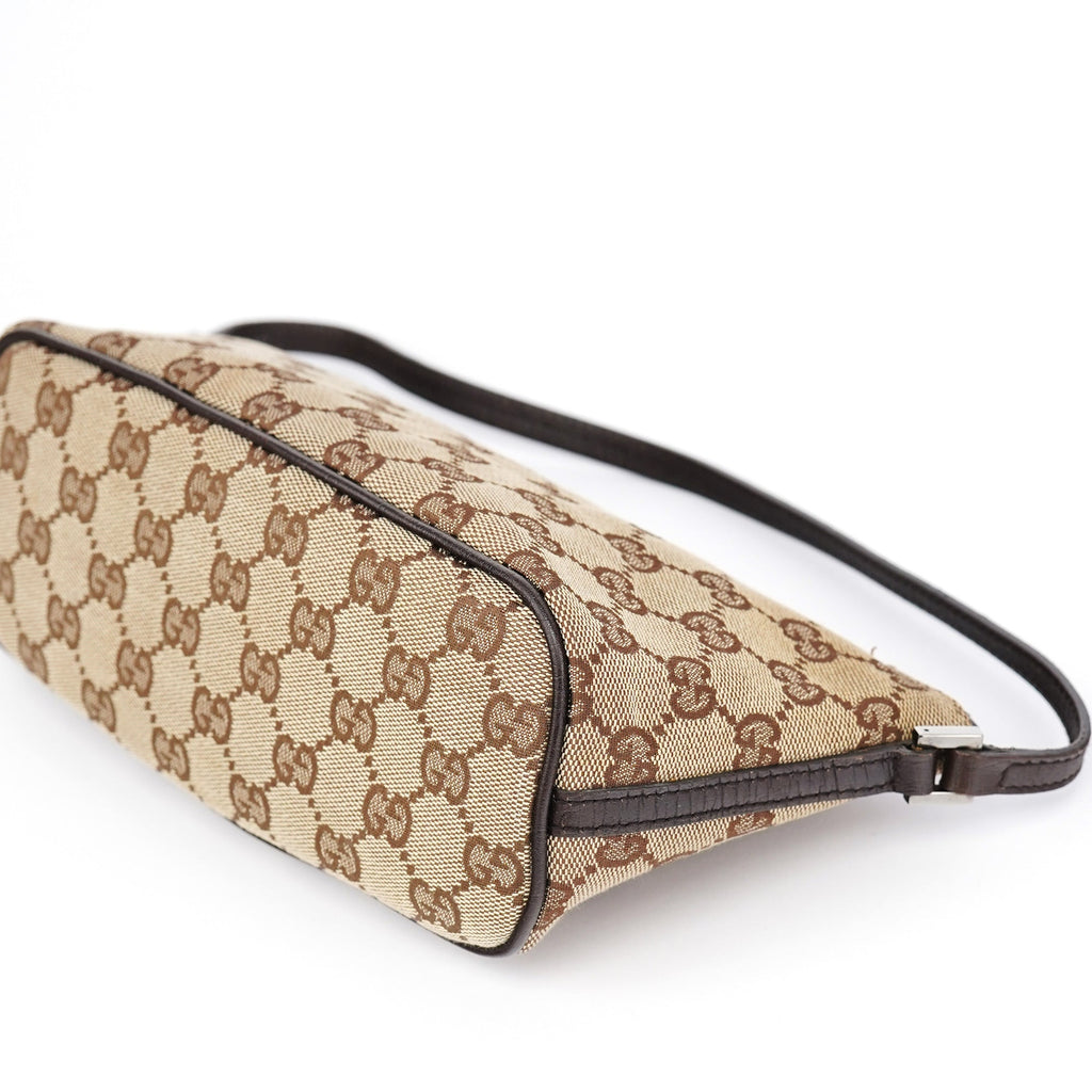 07198 Beige Brown GG Boat Pochette
