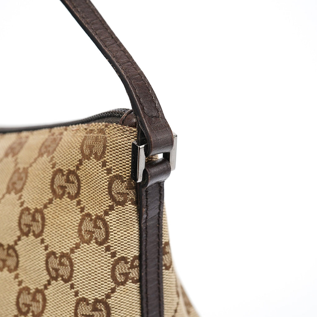 07198 Beige Brown GG Boat Pochette