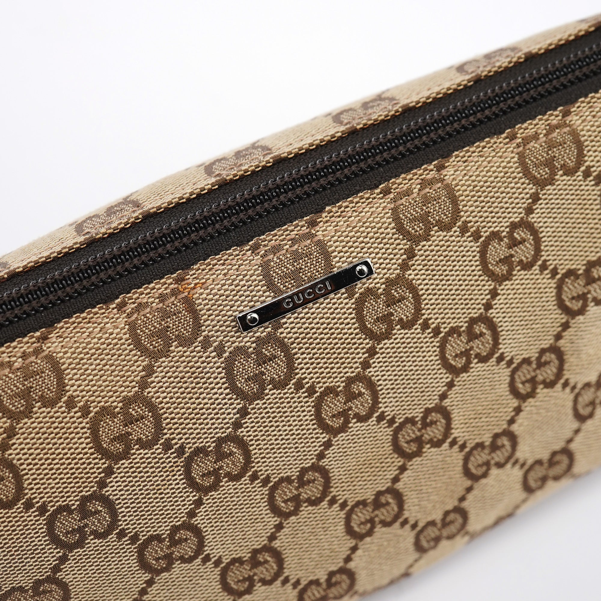 07198 Beige Brown GG Boat Pochette