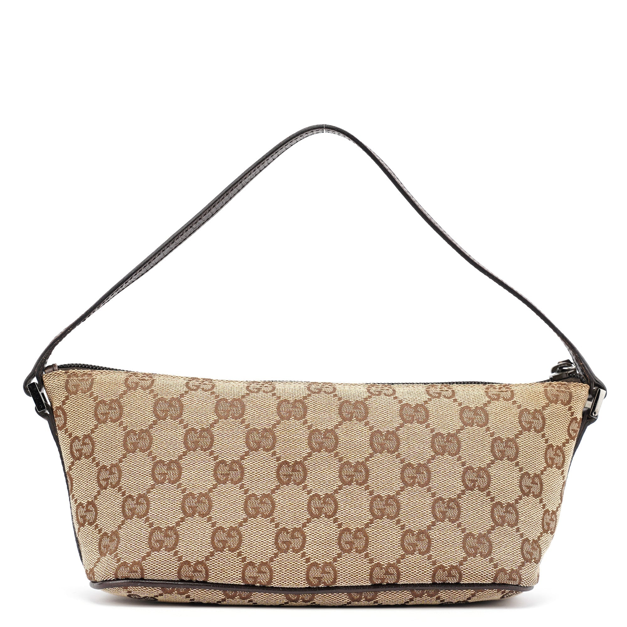 07198 Beige Brown GG Boat Pochette