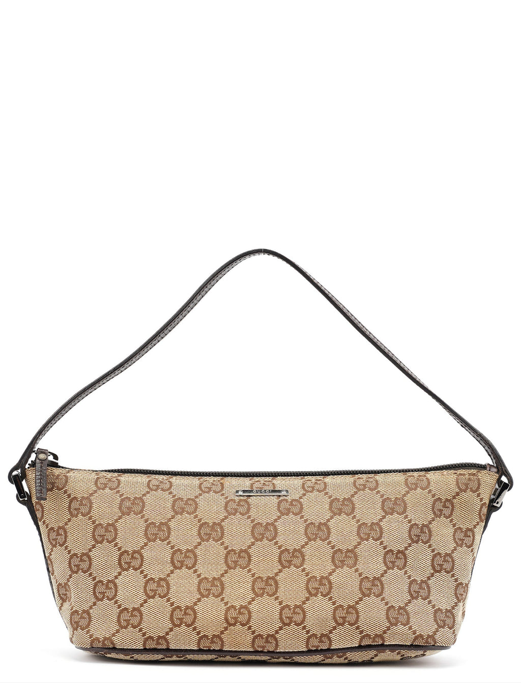 07198 Beige Brown GG Boat Pochette
