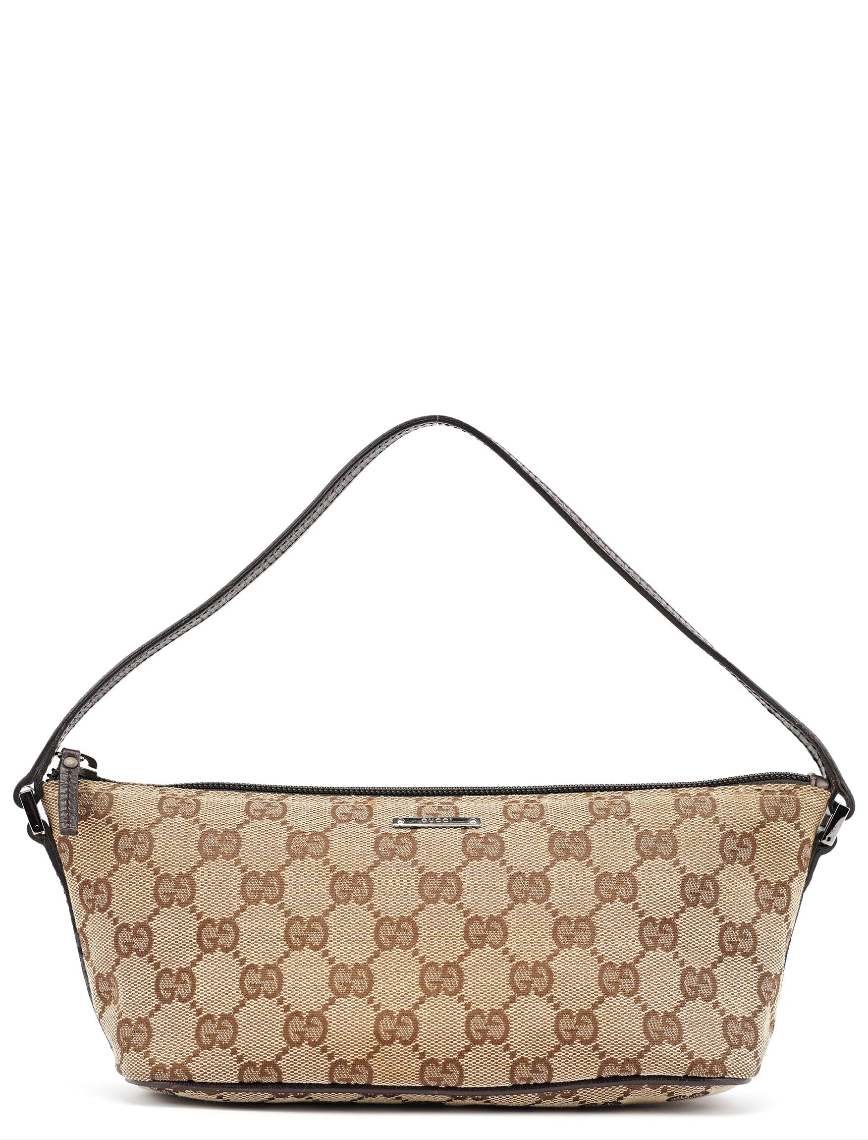 07198 Beige Brown GG Boat Pochette