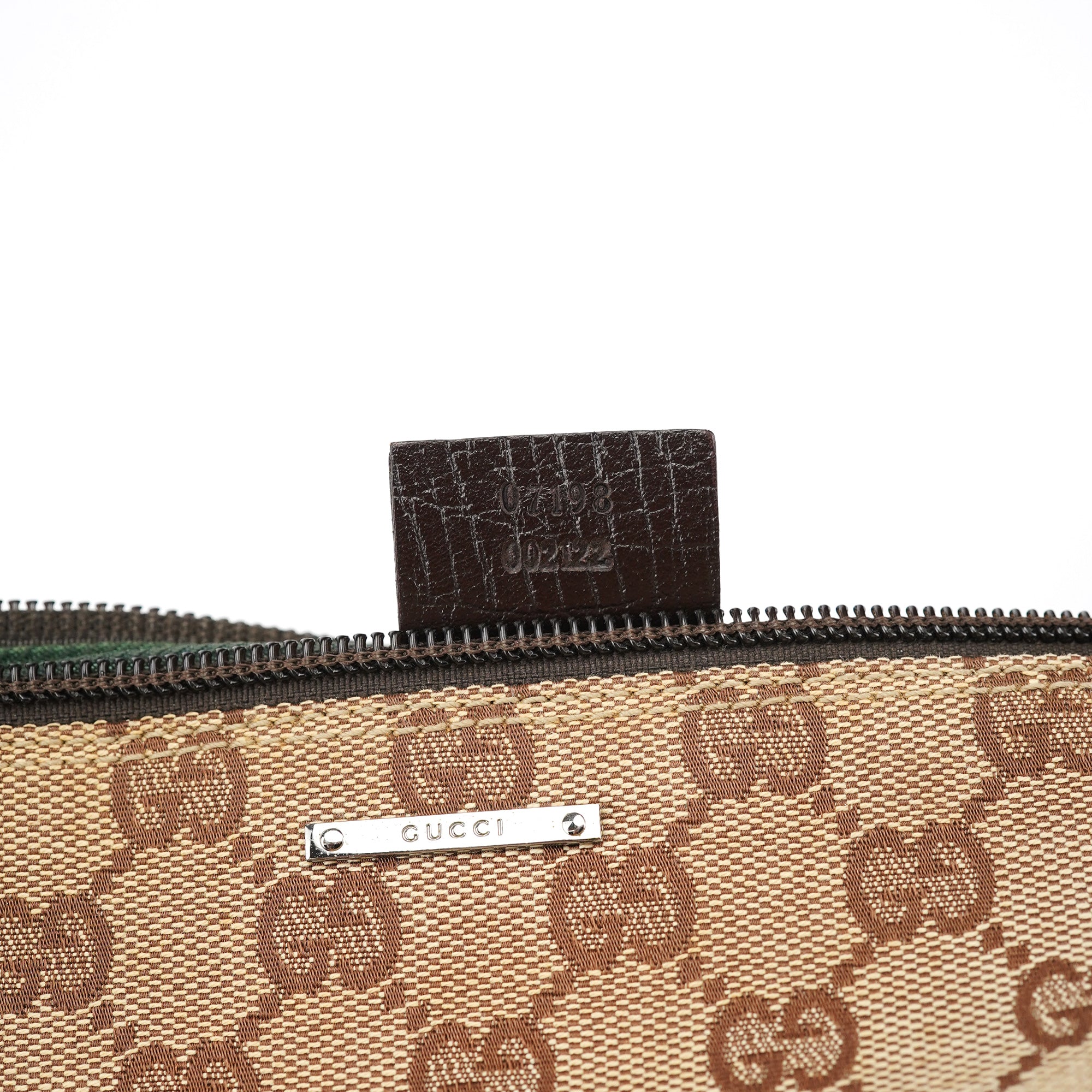 07198 Beige Brown GG Boat Pochette