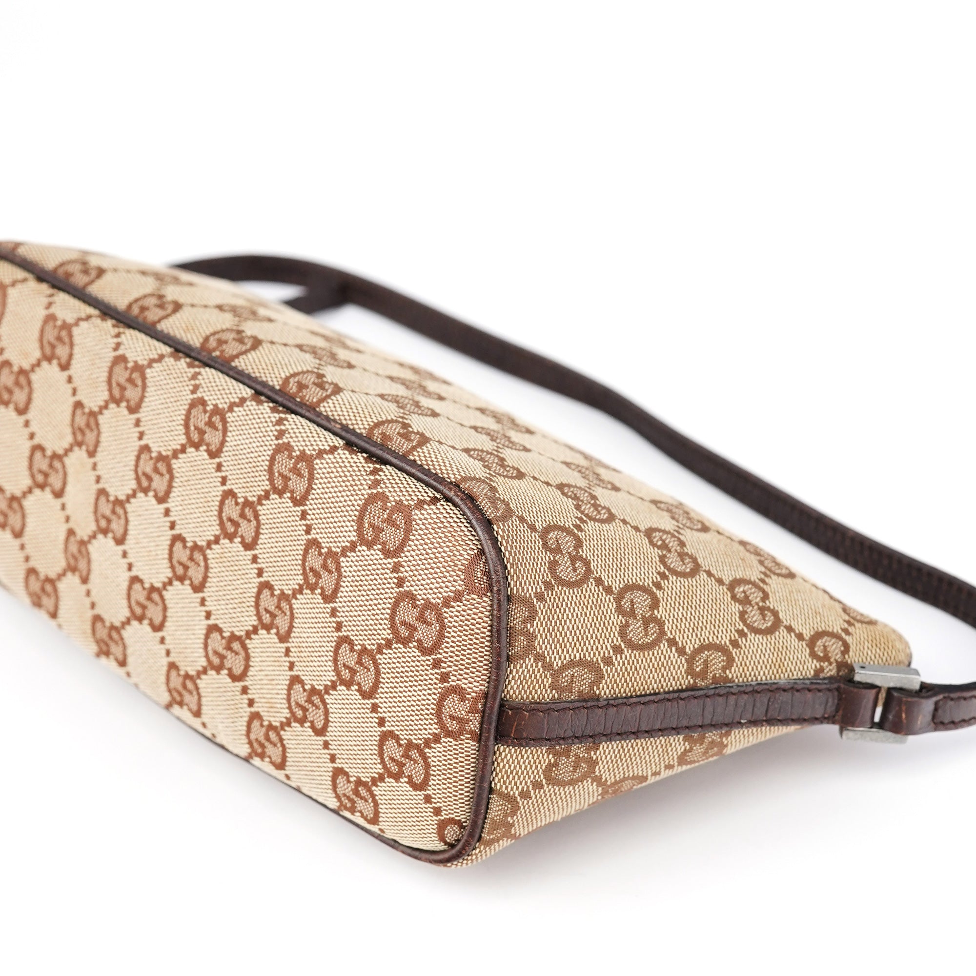 07198 Beige Brown GG Boat Pochette