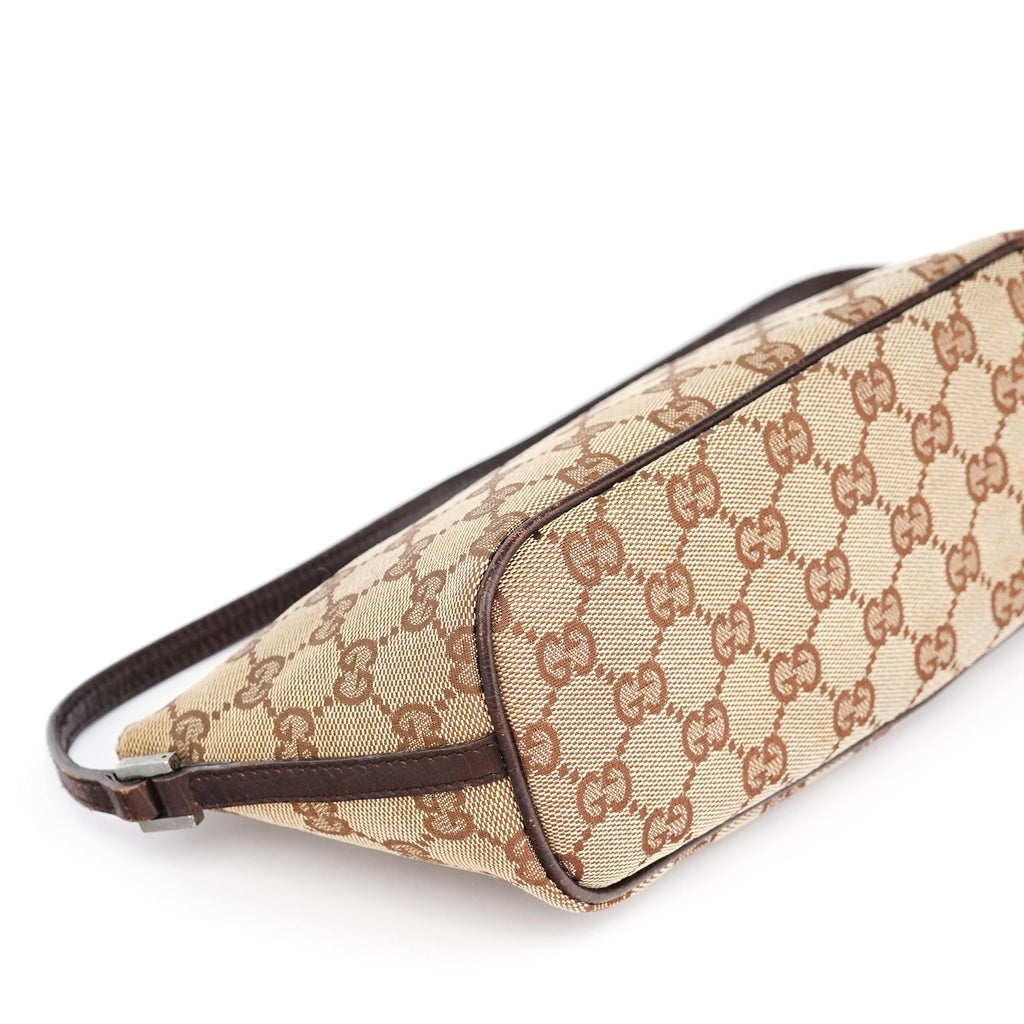 07198 Beige Brown GG Boat Pochette
