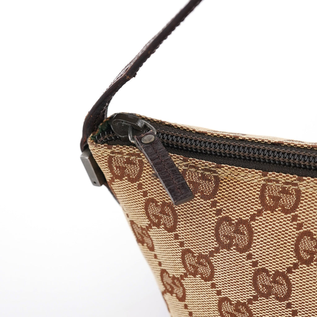 07198 Beige Brown GG Boat Pochette