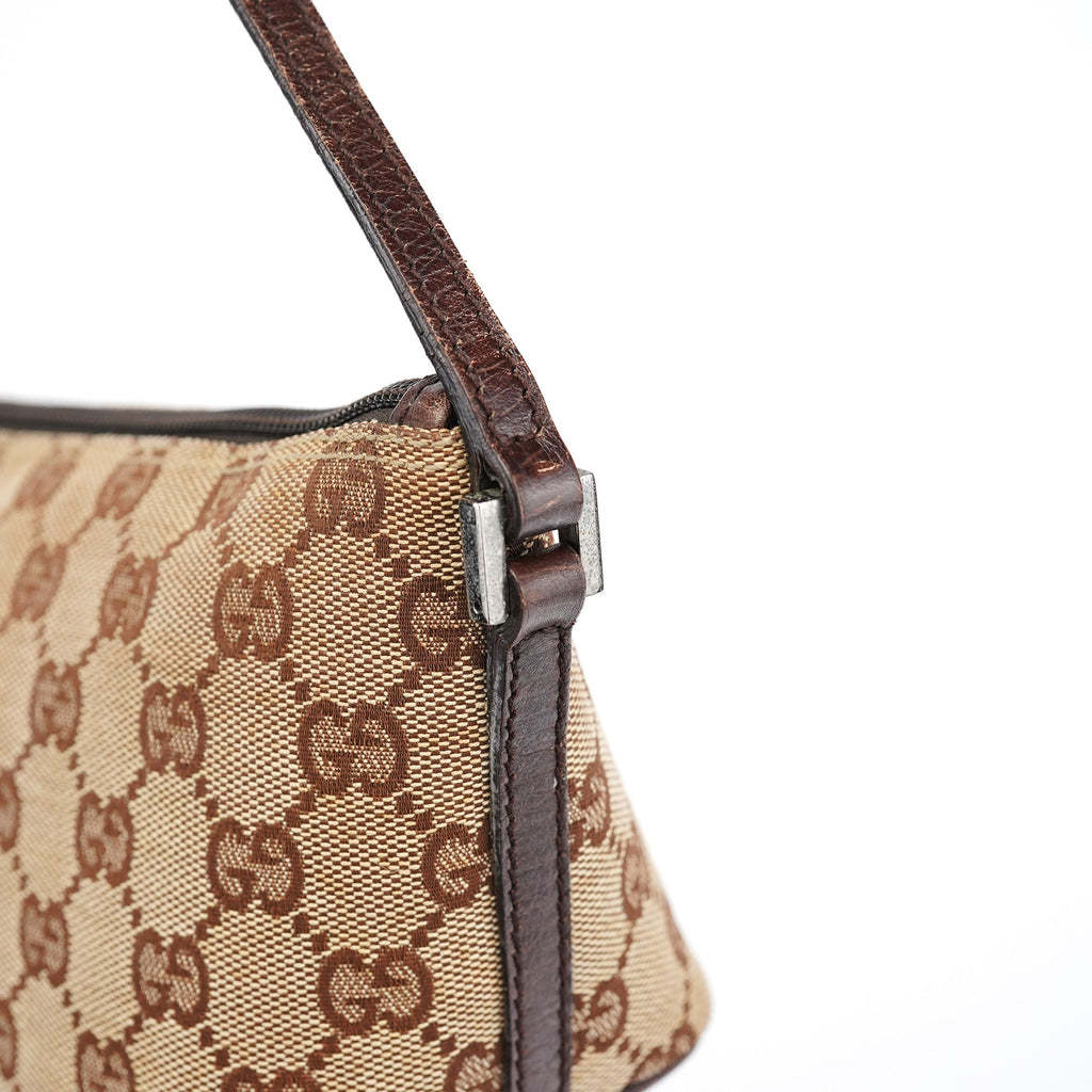 07198 Beige Brown GG Boat Pochette