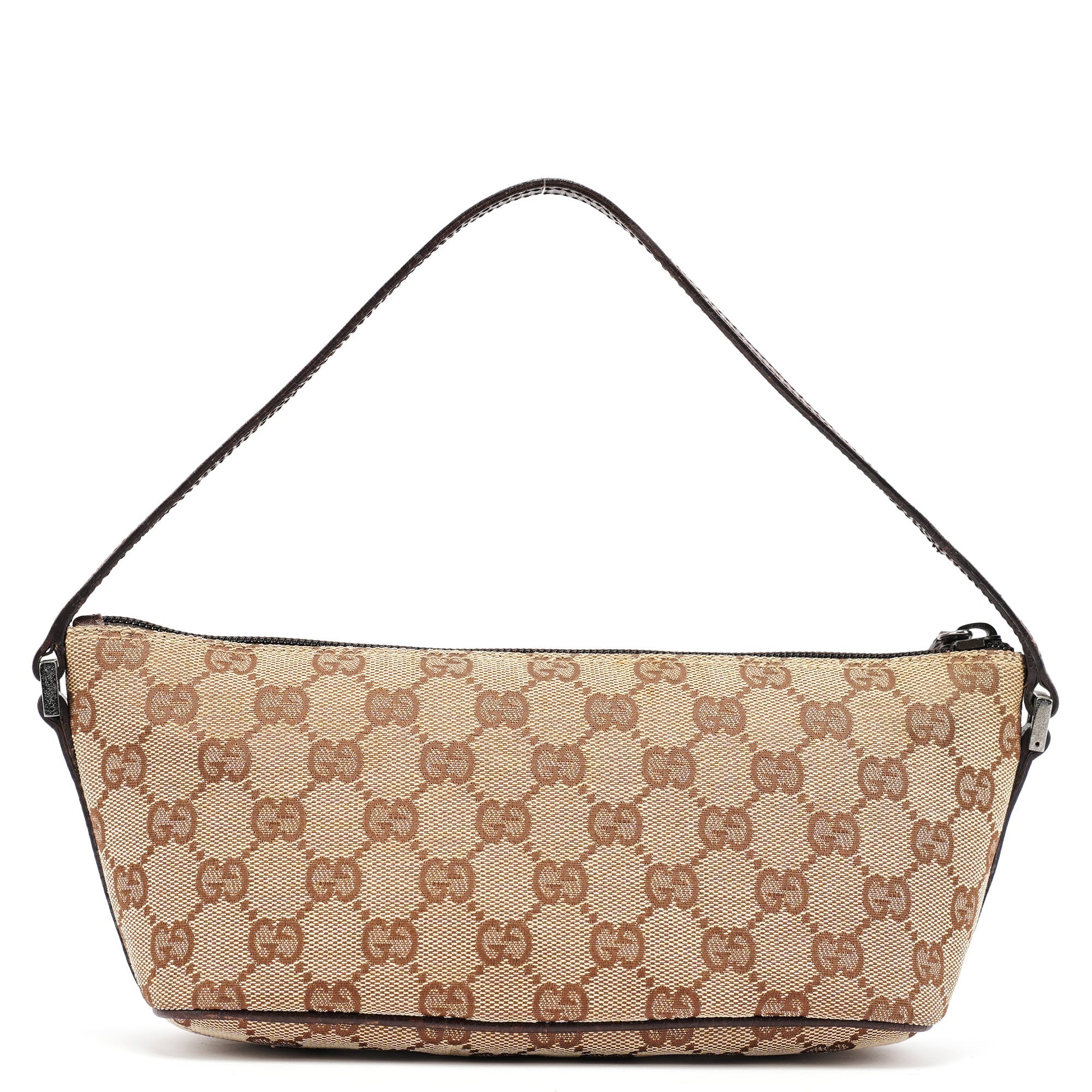 07198 Beige Brown GG Boat Pochette