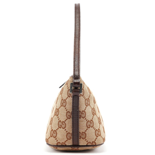 07198 Beige Brown GG Boat Pochette