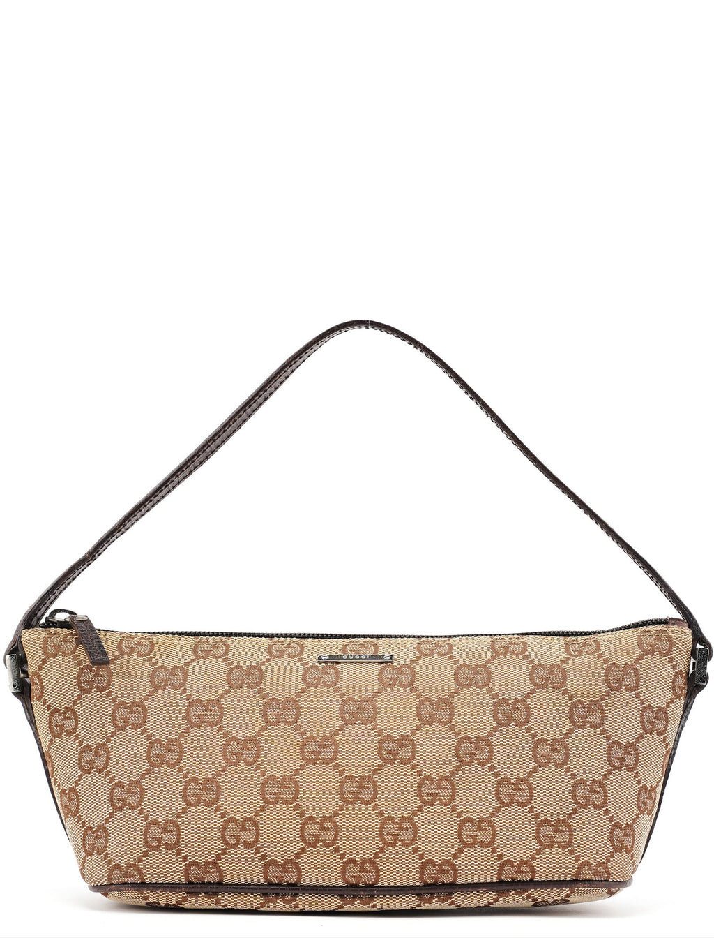 07198 Beige Brown GG Boat Pochette