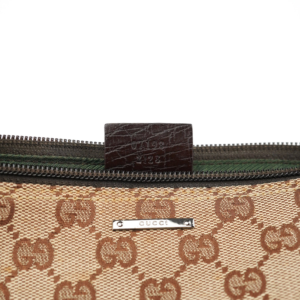 07198 Beige Brown GG Boat Pochette