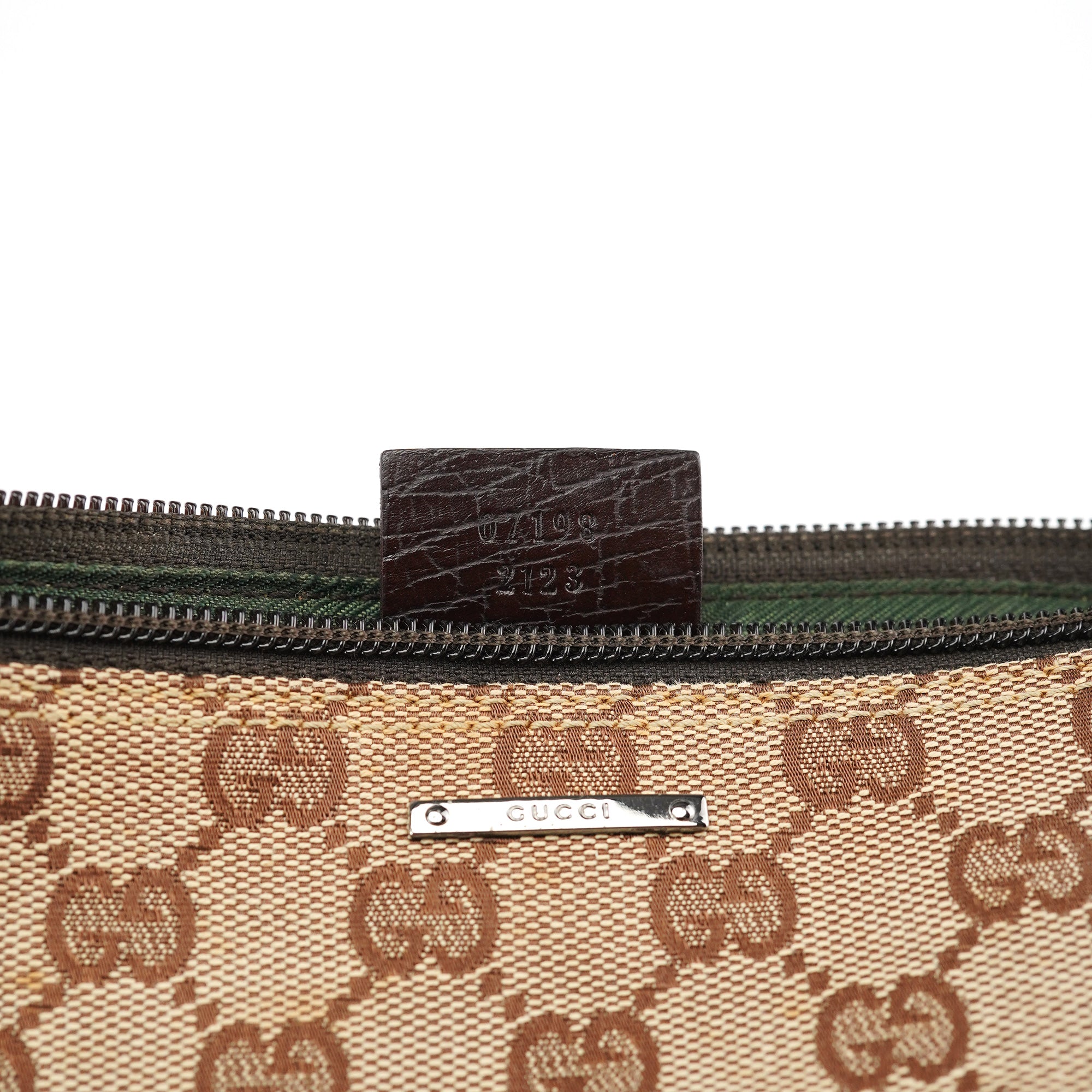 07198 Beige Brown GG Boat Pochette