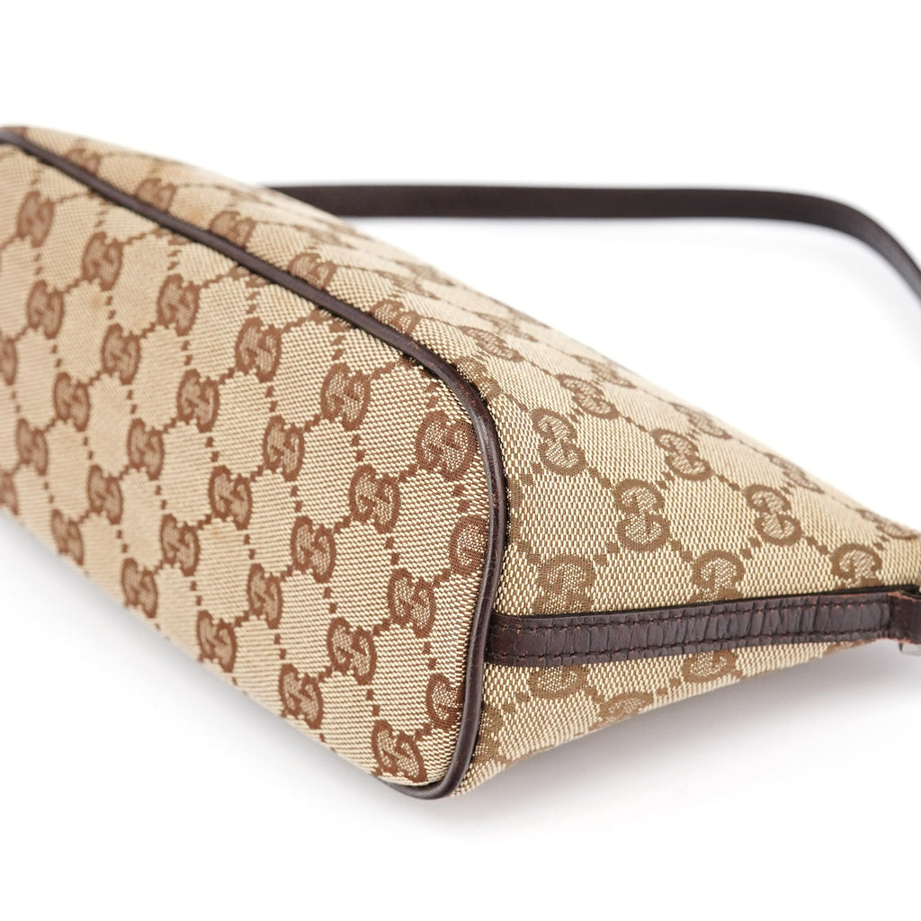 07198 Beige Brown GG Boat Pochette