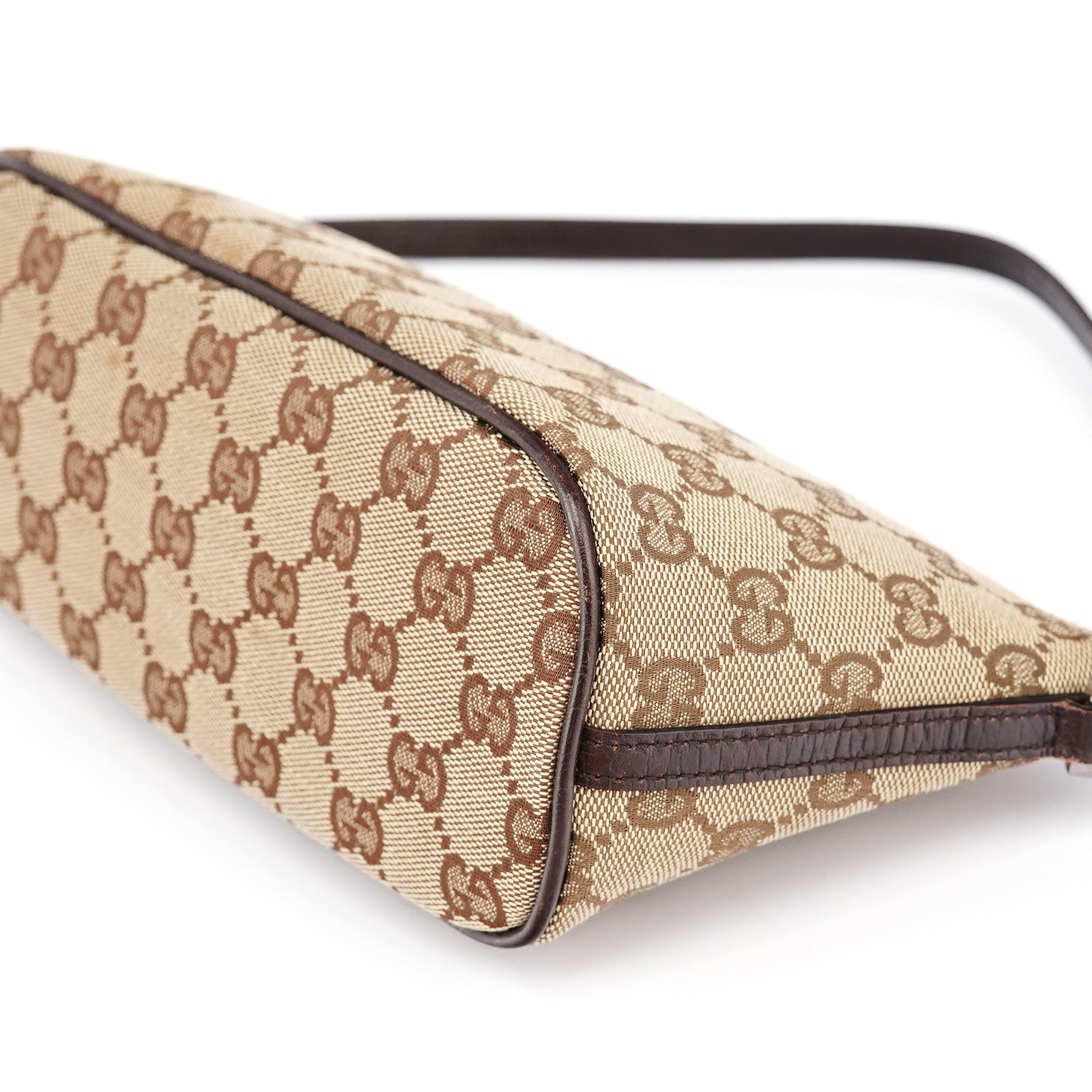 07198 Beige Brown GG Boat Pochette