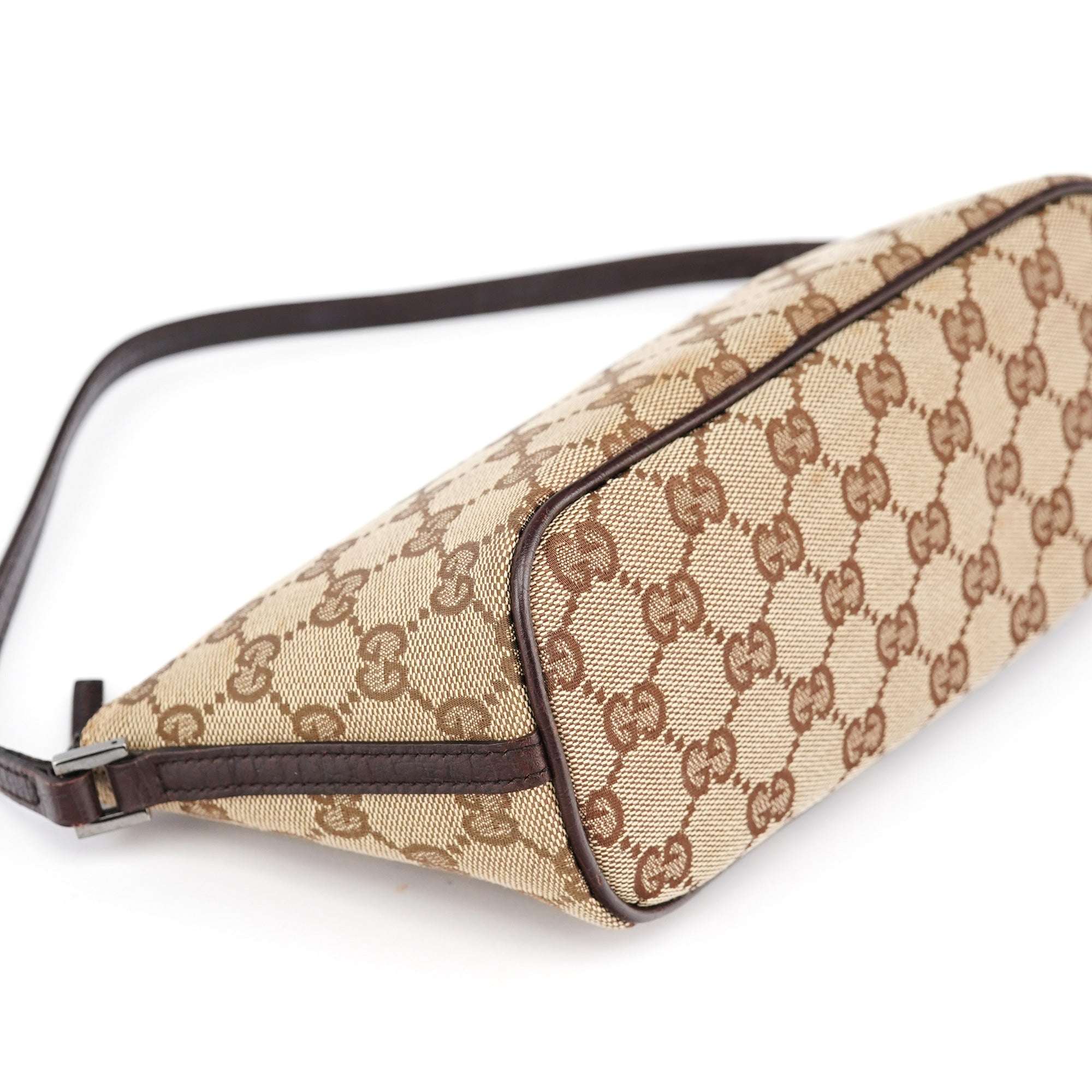 07198 Beige Brown GG Boat Pochette