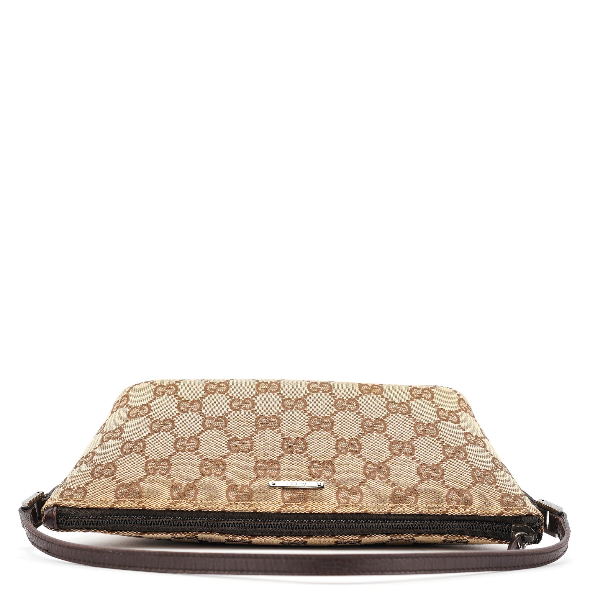 07198 Beige Brown GG Boat Pochette