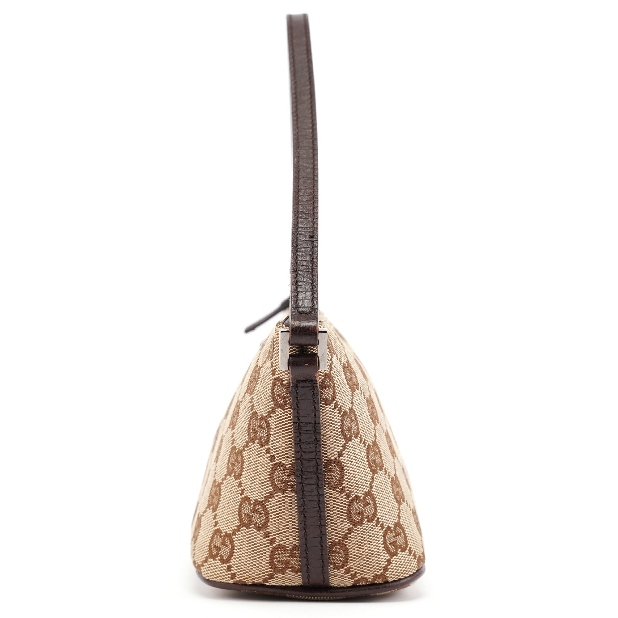 07198 Beige Brown GG Boat Pochette