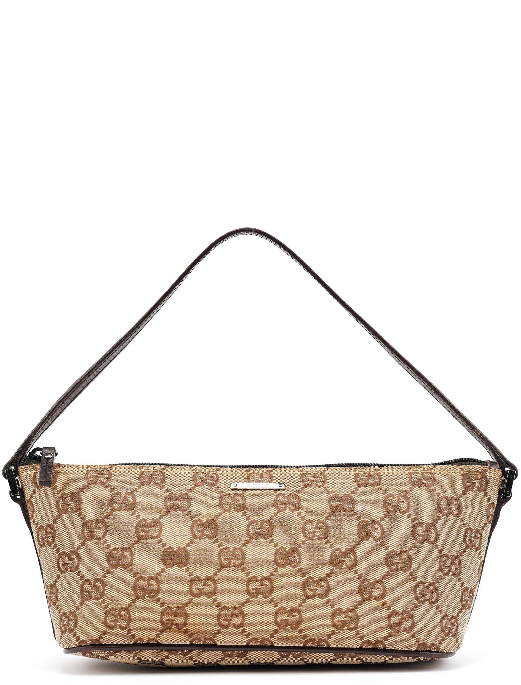 07198 Beige Brown GG Boat Pochette