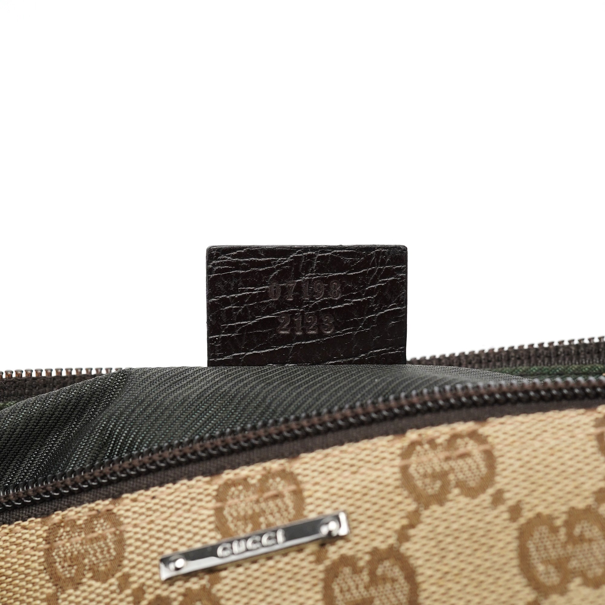 07198 Beige Brown GG Boat Pochette