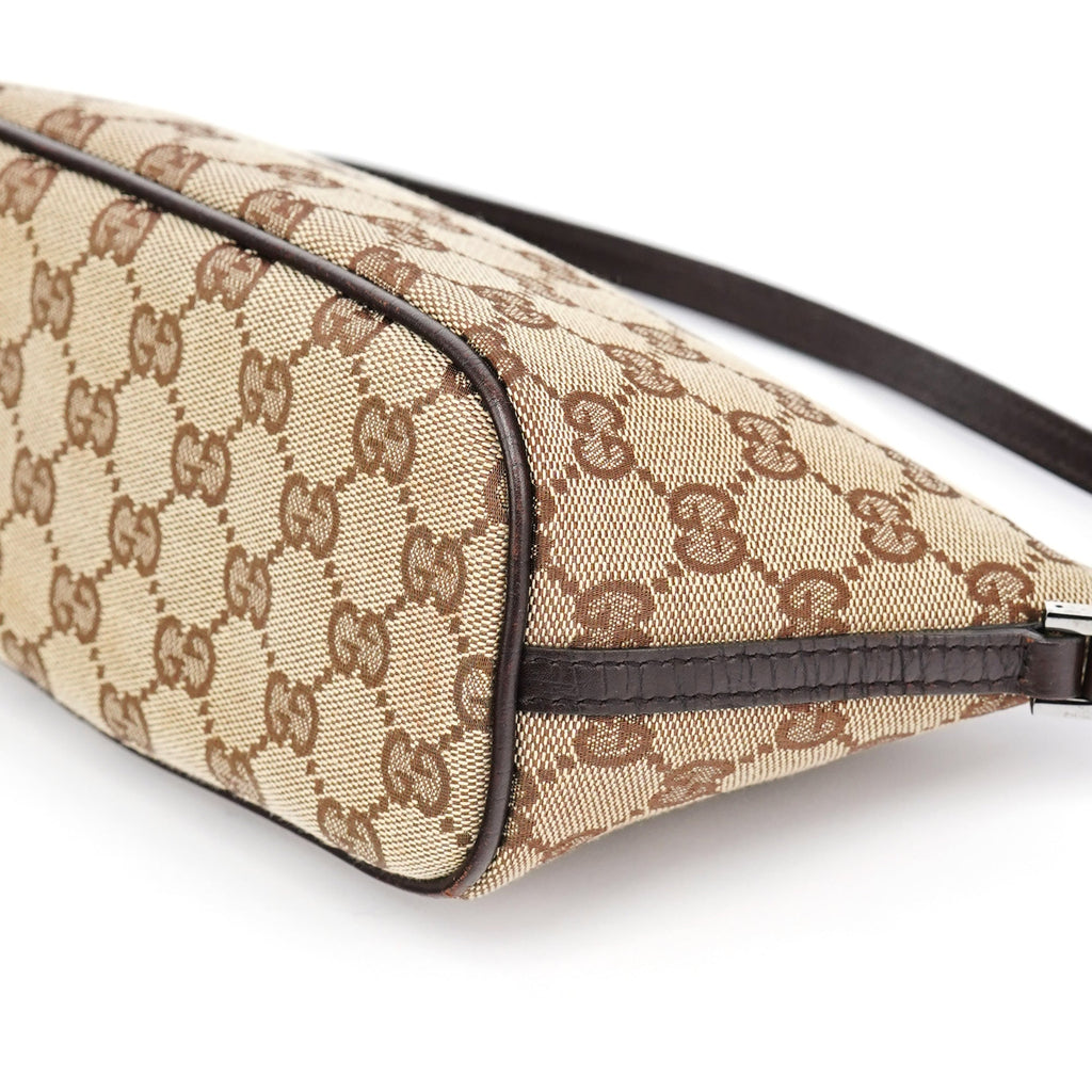 07198 Beige Brown GG Boat Pochette