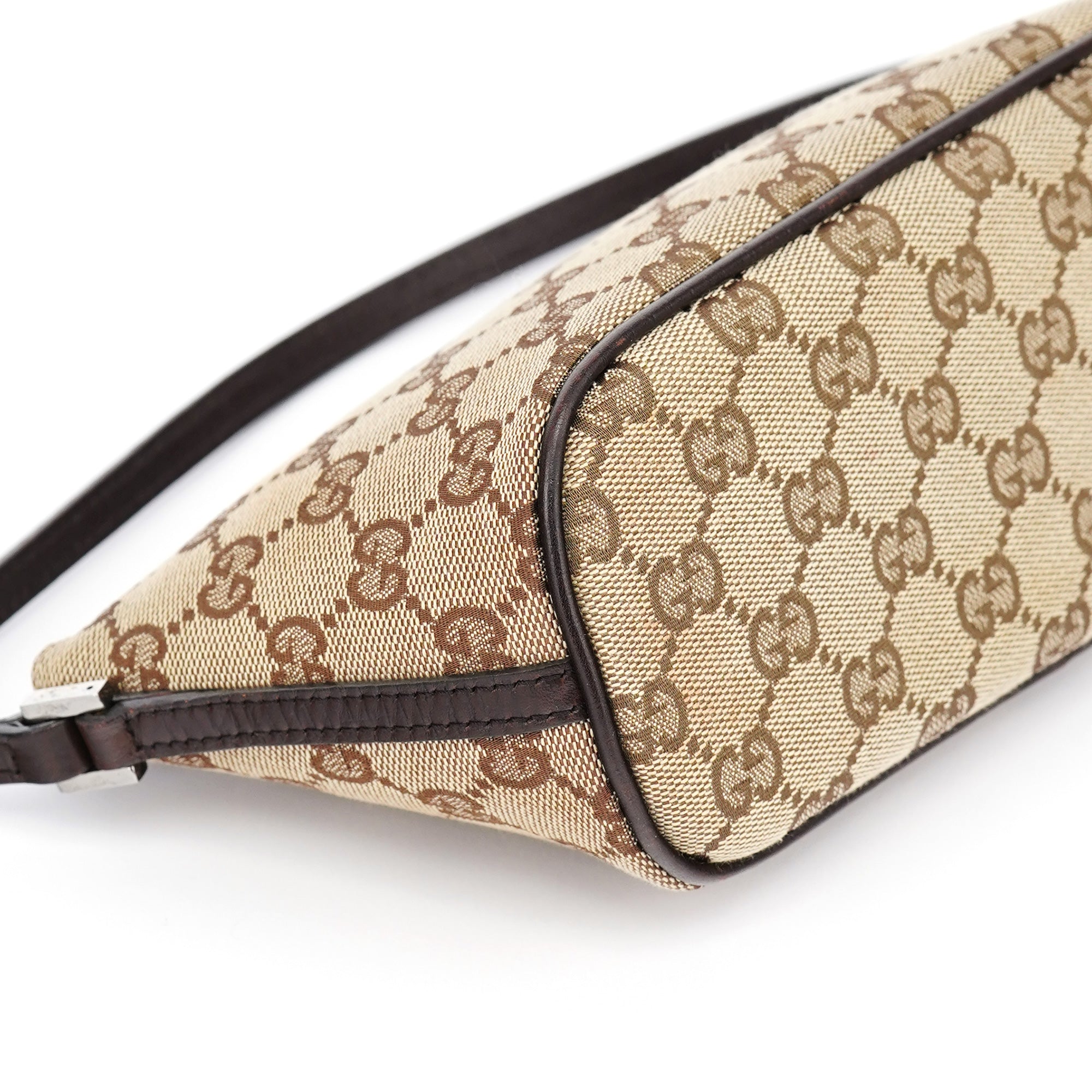 07198 Beige Brown GG Boat Pochette