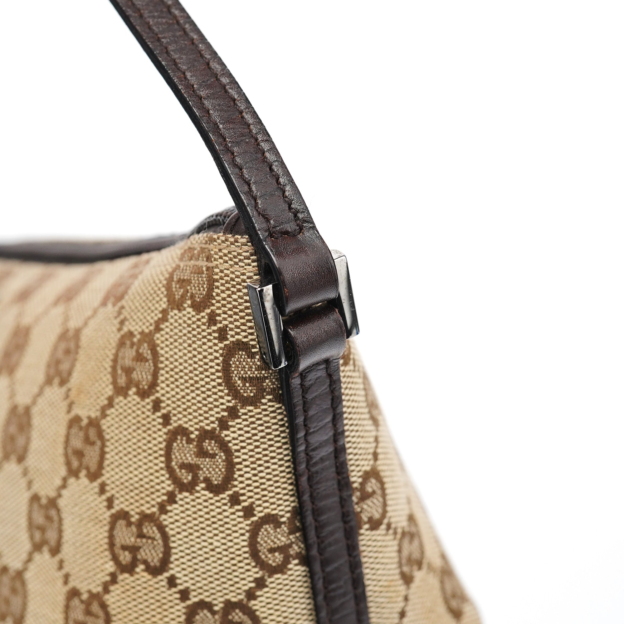 07198 Beige Brown GG Boat Pochette