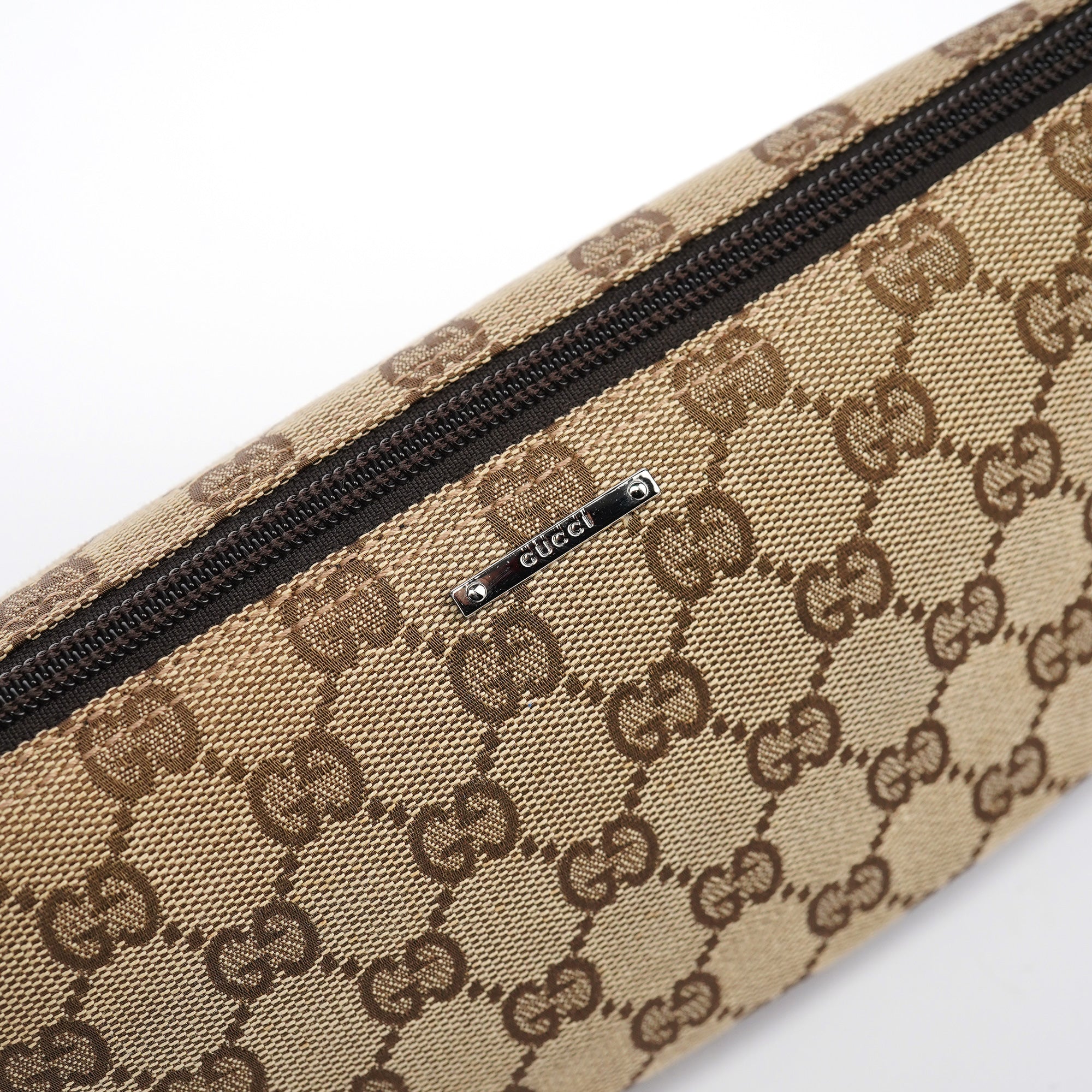 07198 Beige Brown GG Boat Pochette