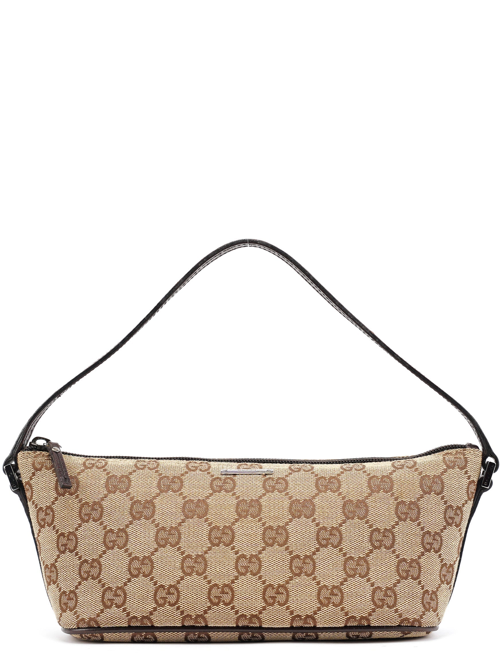 07198 Beige Brown GG Boat Pochette